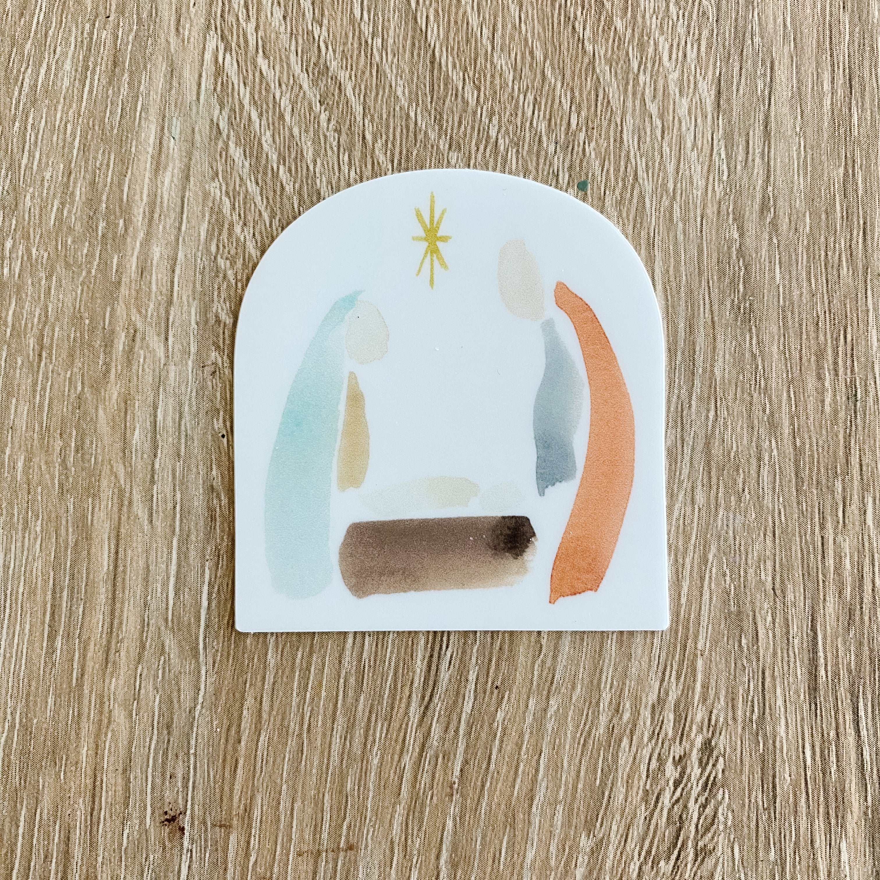 Abstract Nativity Sticker