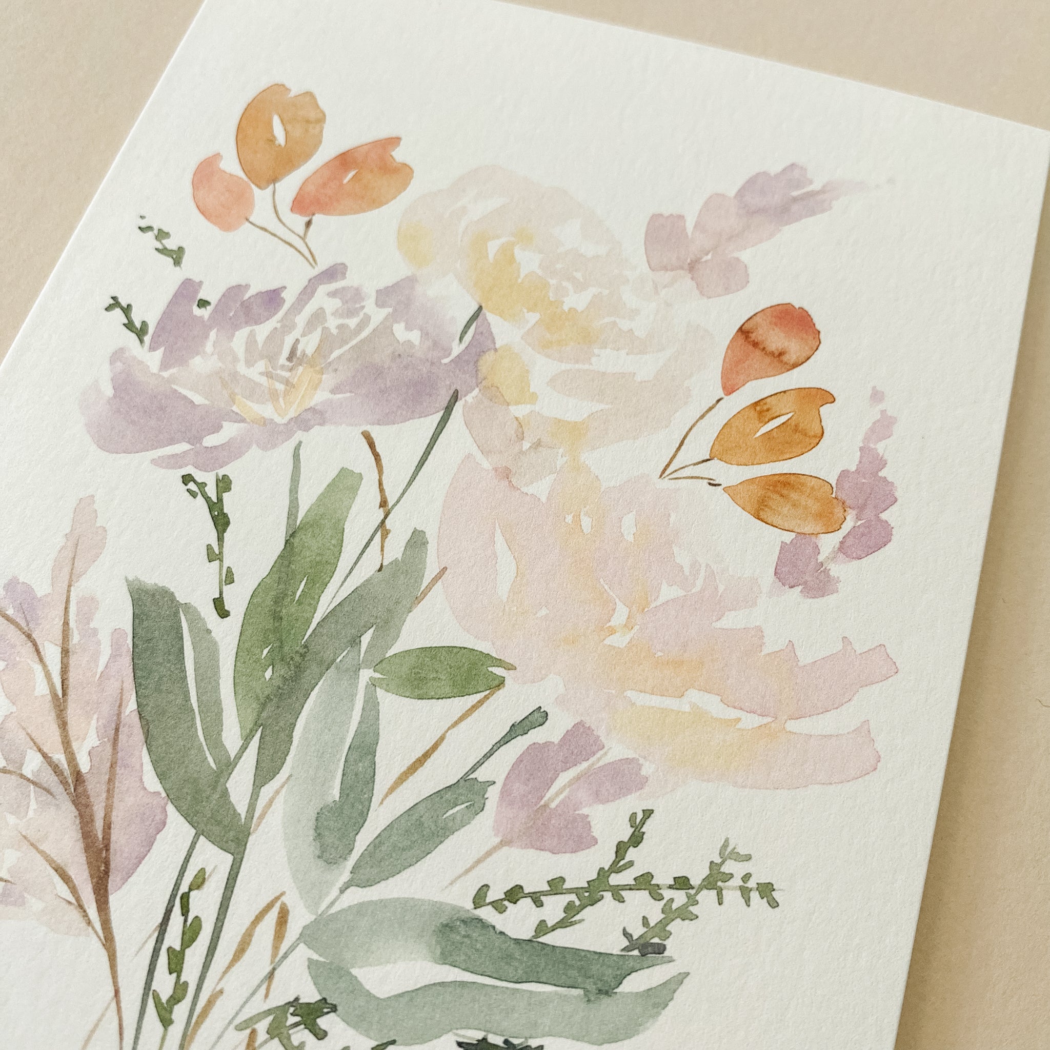 "Pastel Garden" Notecard