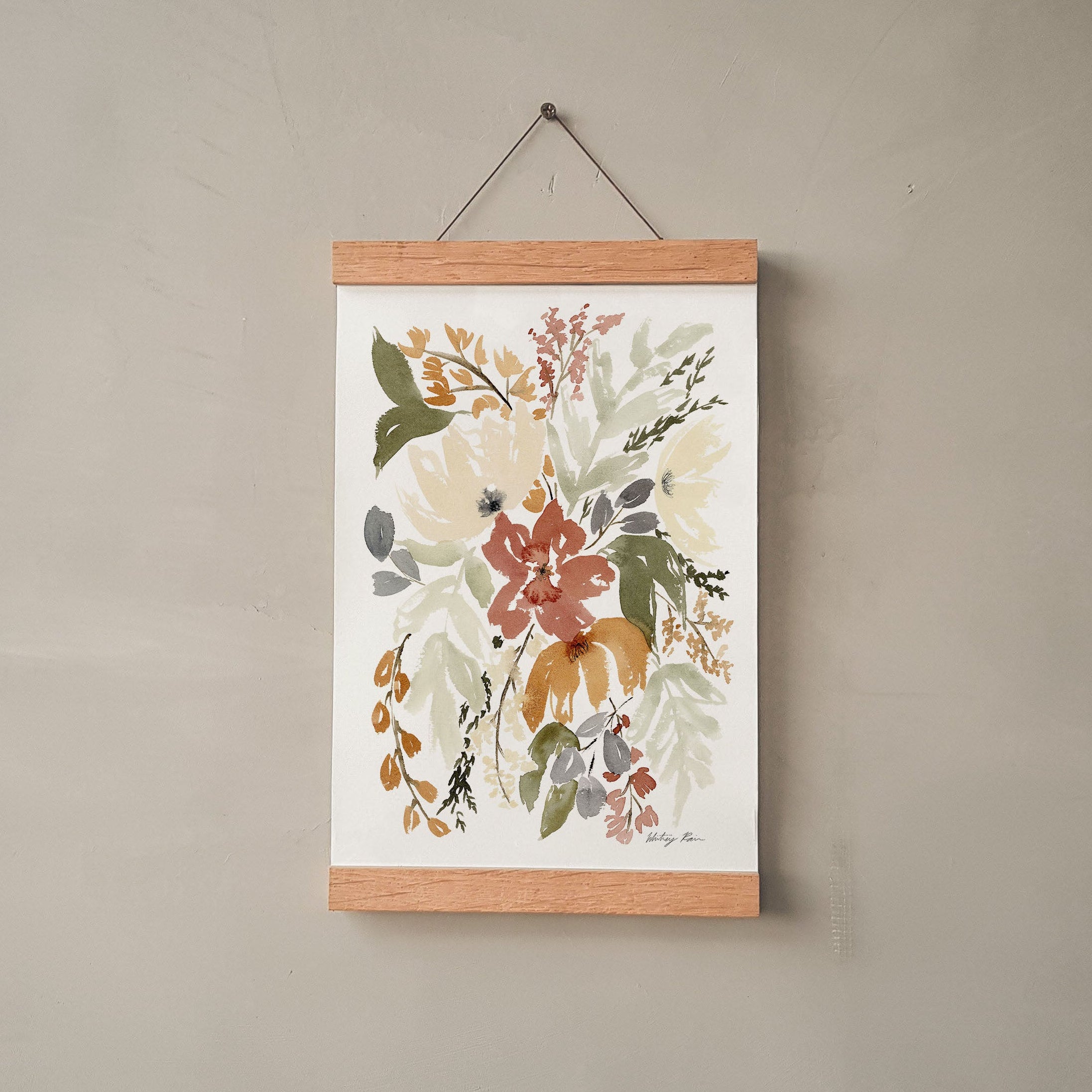 "Winter Floral" Watercolor Print