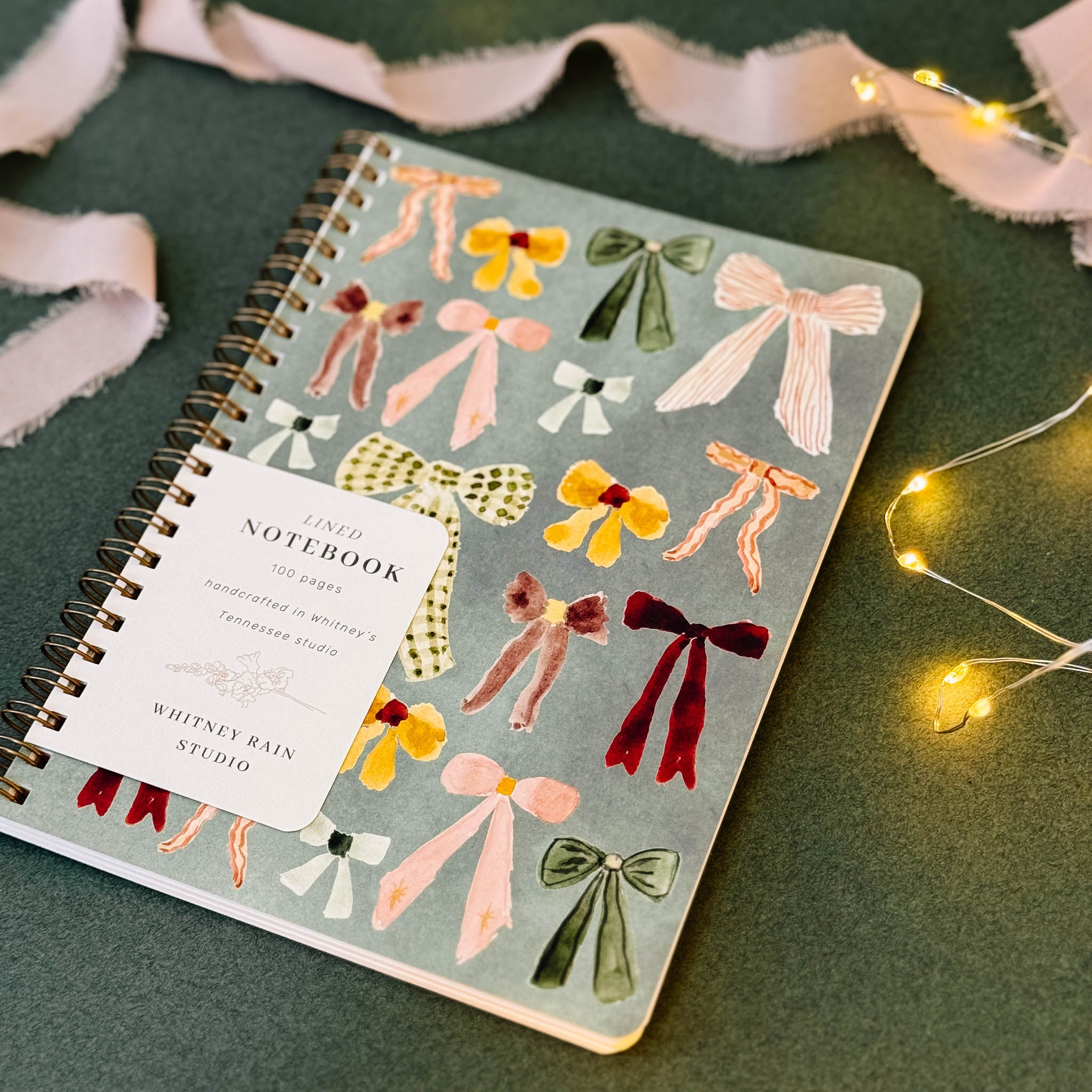 Watercolor Bows Notebook
