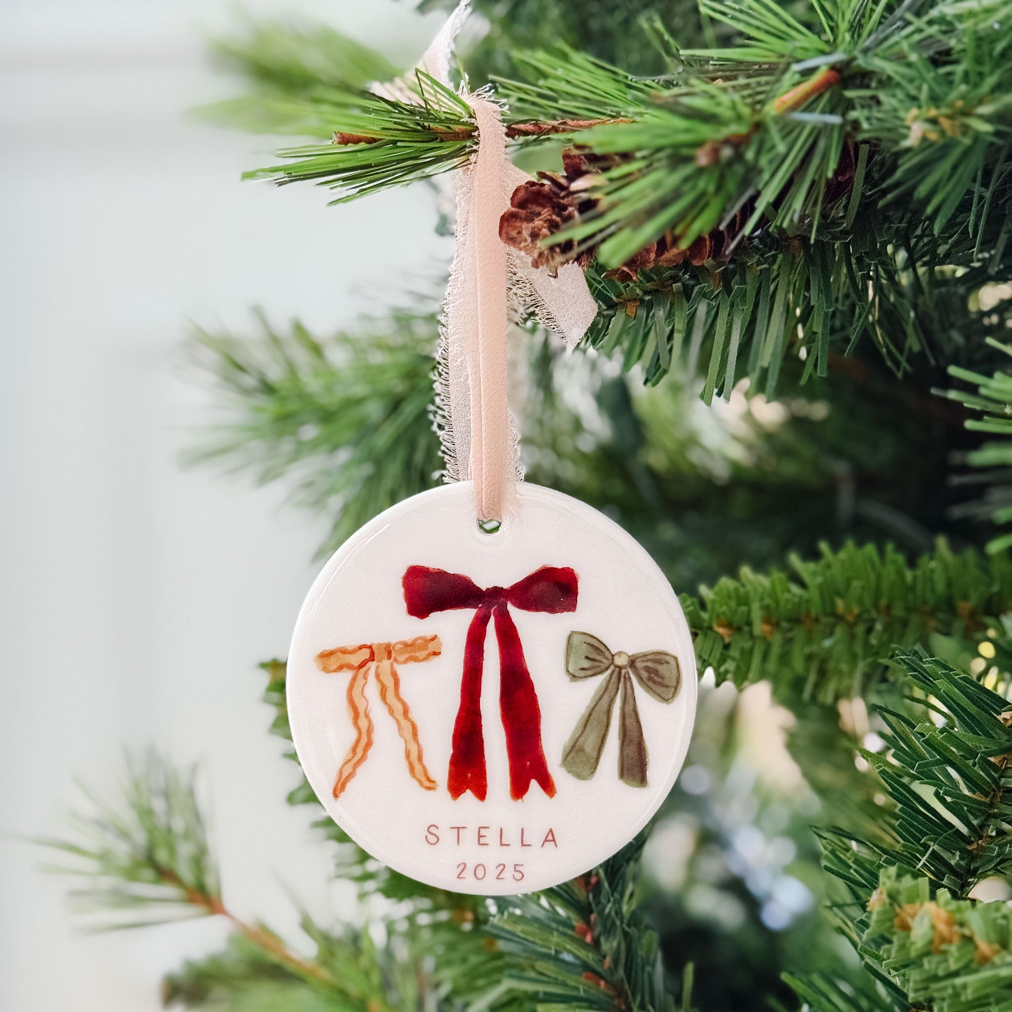 Personalized 2025 Bows Ornament