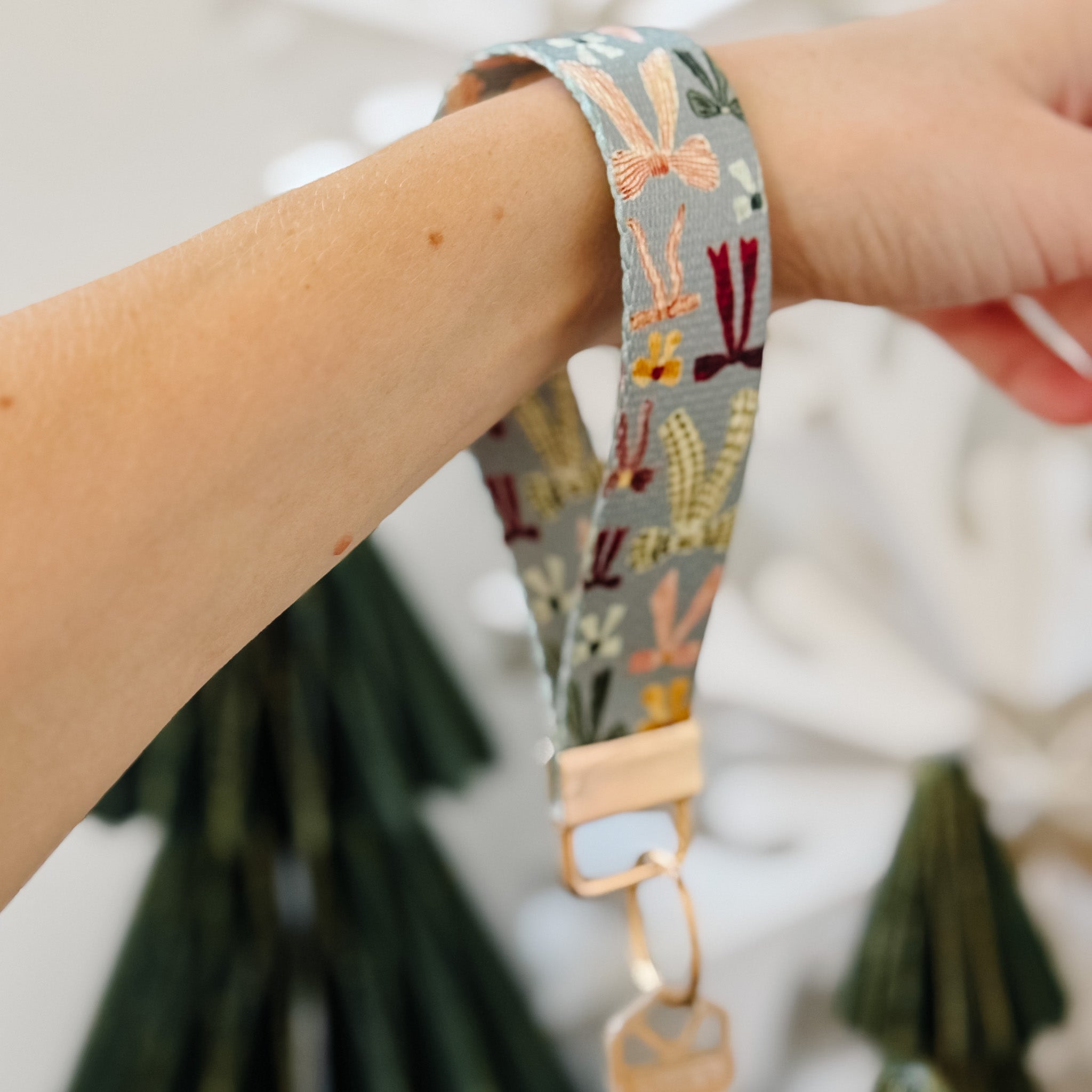 "Bows" Wristlet Keychain