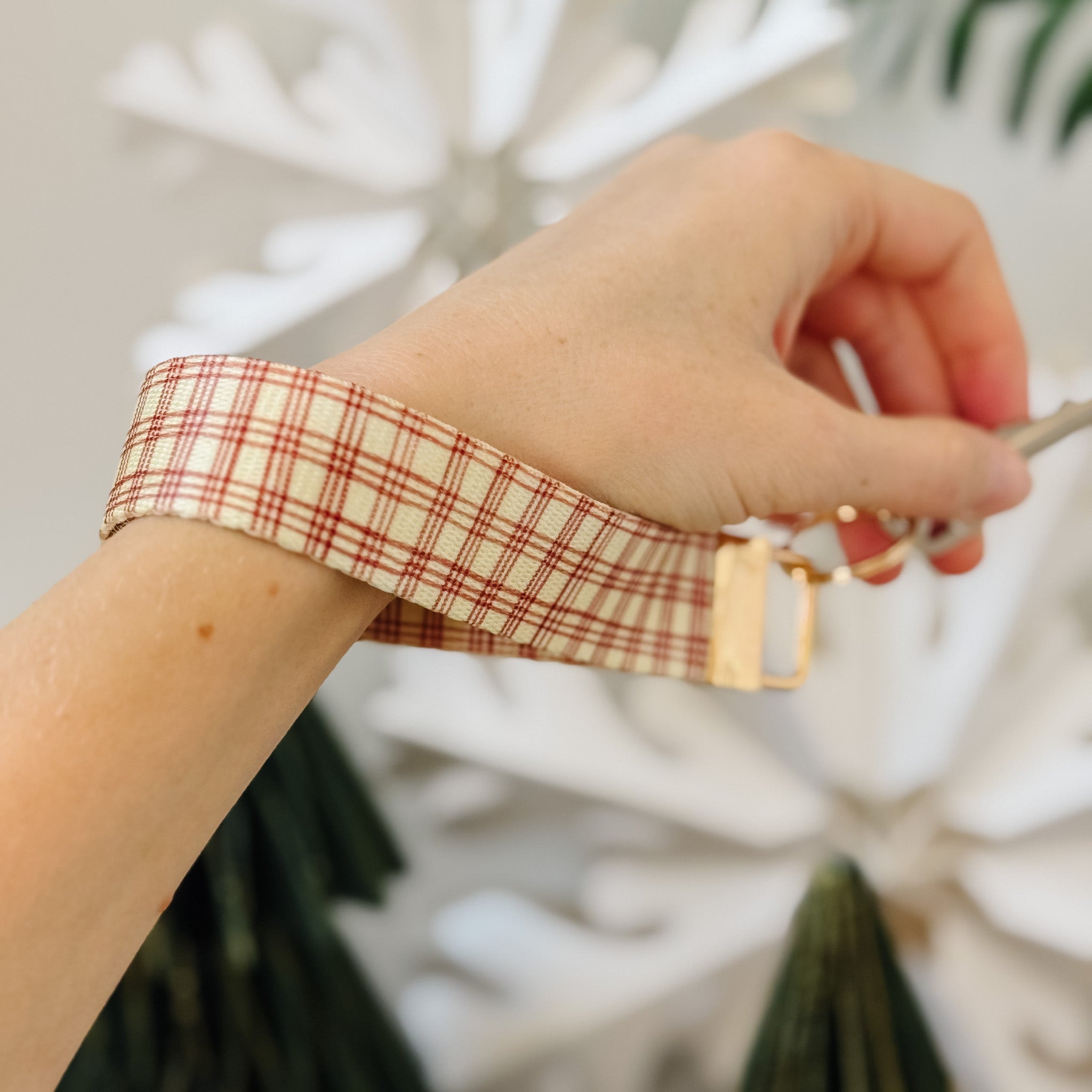 "Plaid" Wristlet Keychain