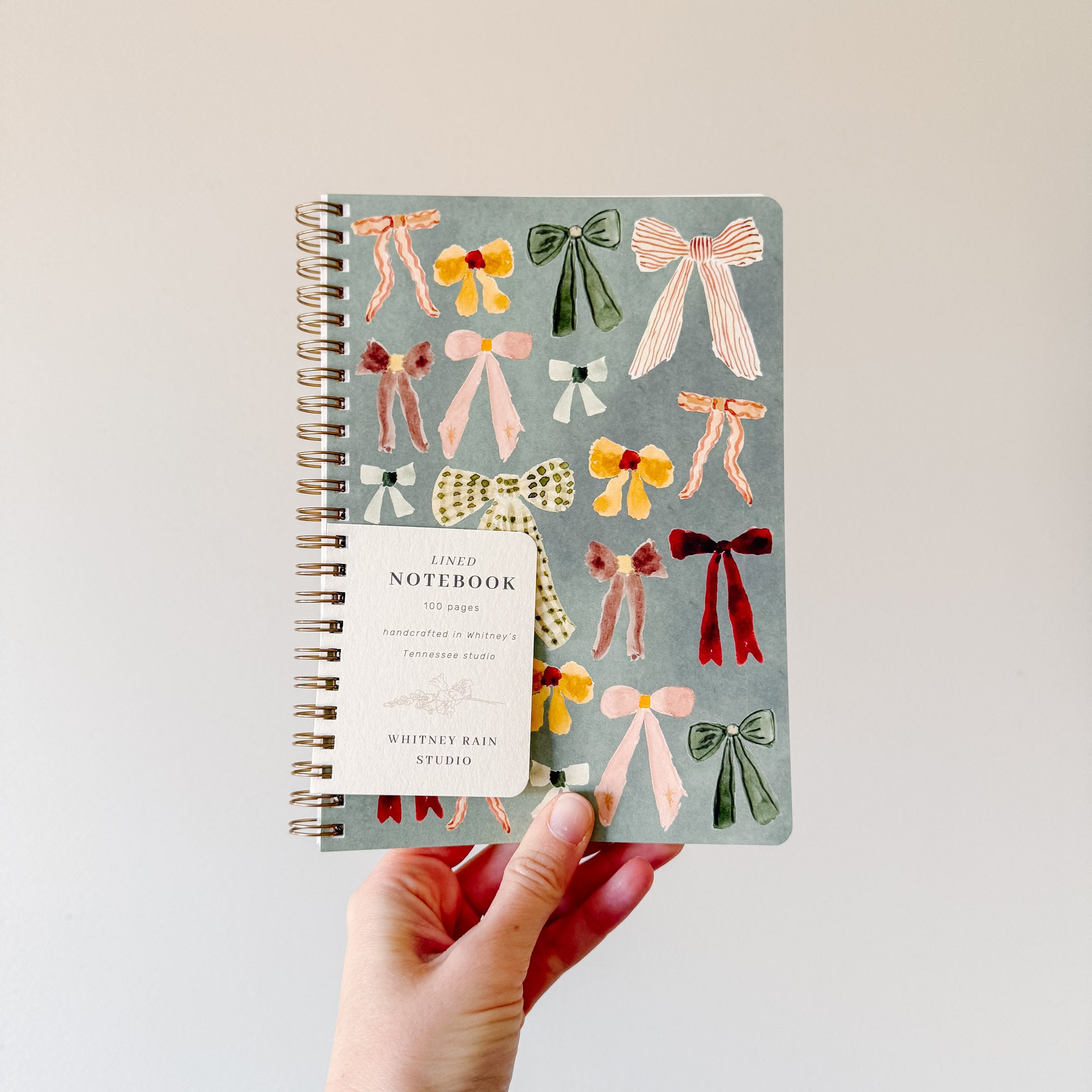 Watercolor Bows Notebook