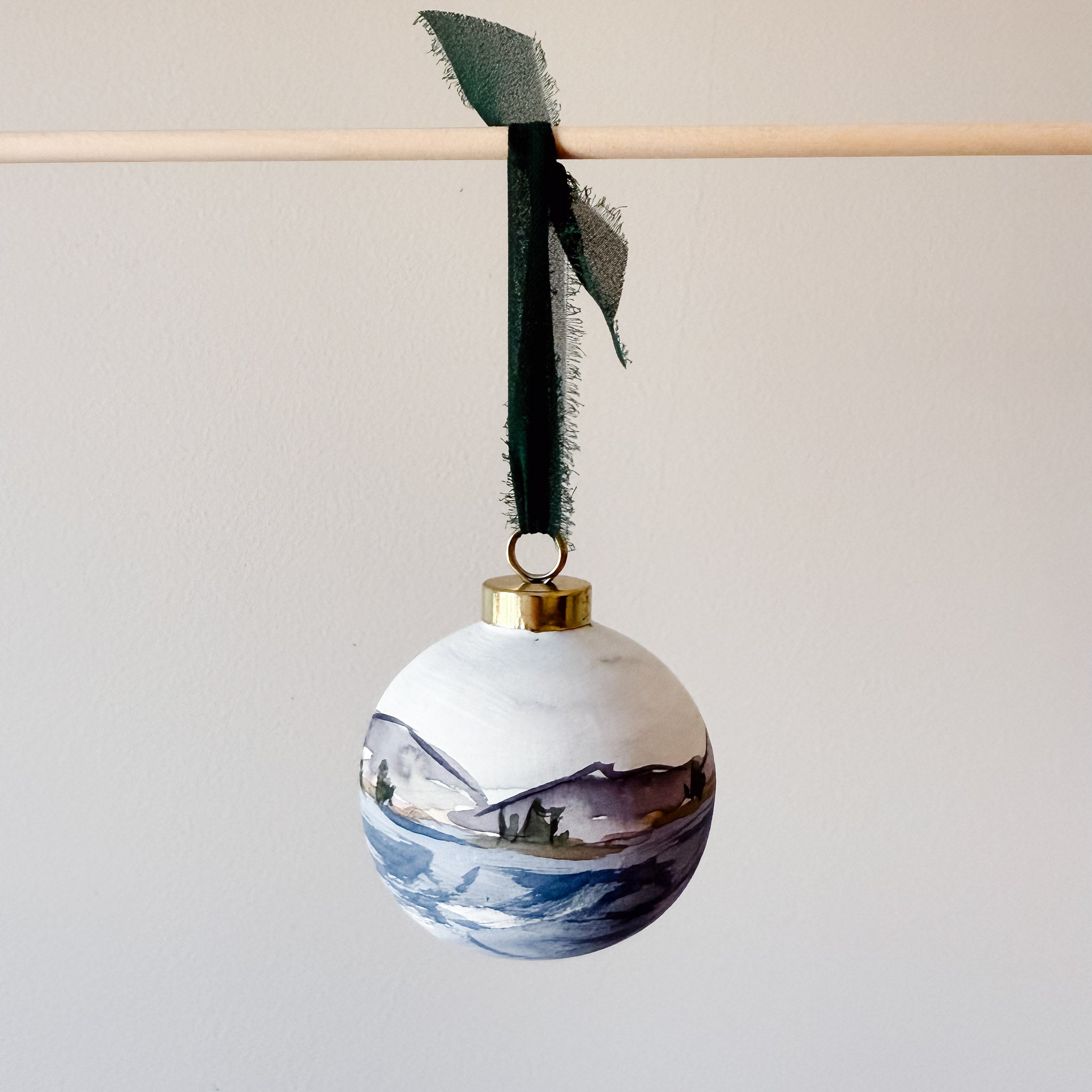 "Lakeside" Hand Painted Ornament