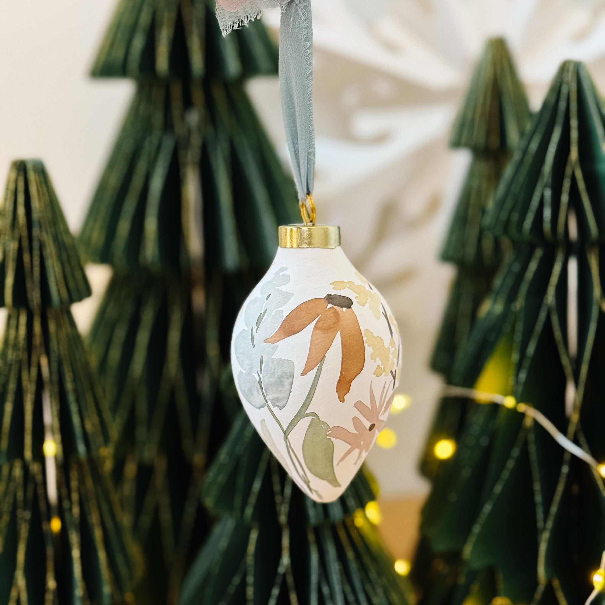 "Wildflowers" Hand Painted Ornament