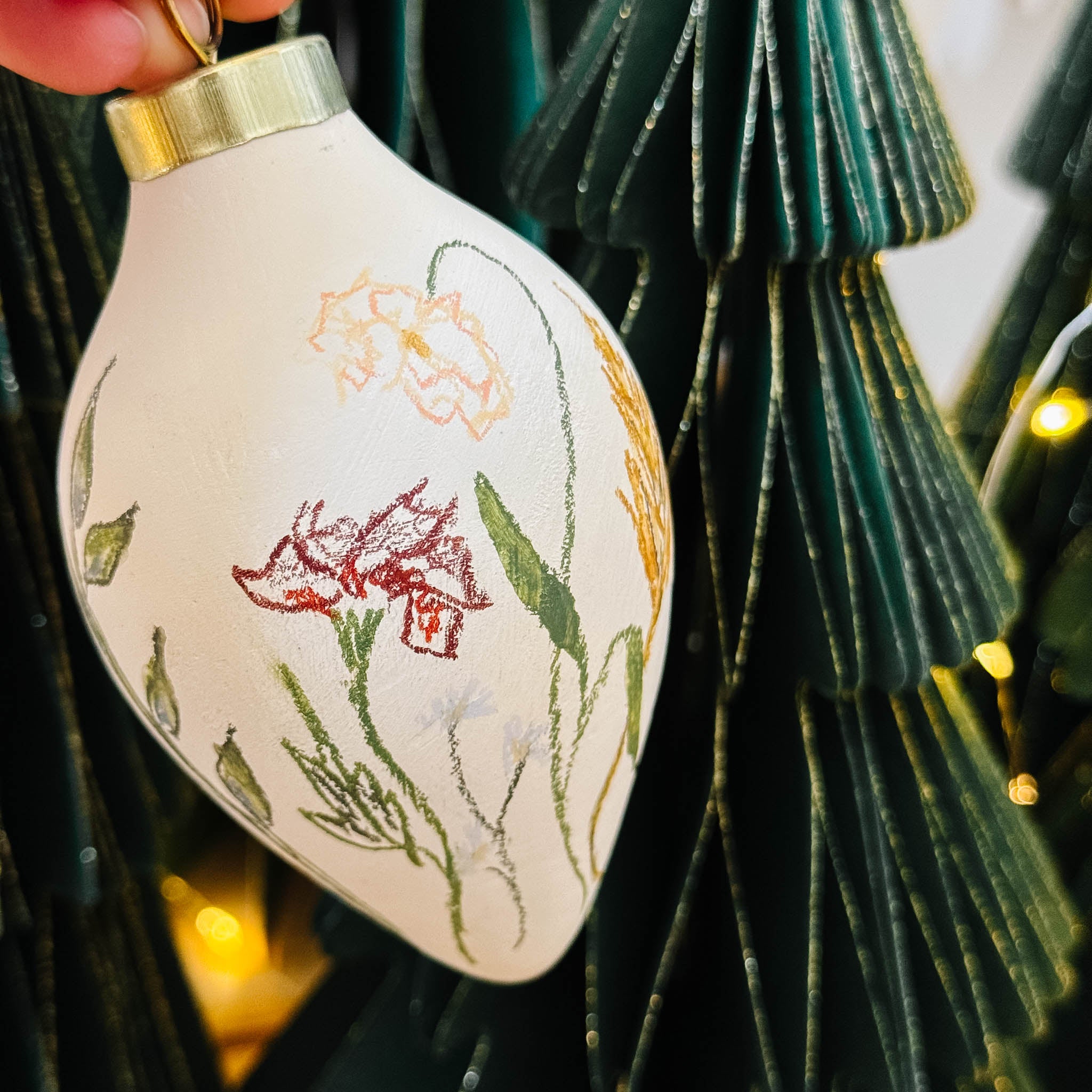 "Garden View" Hand Painted Ornament