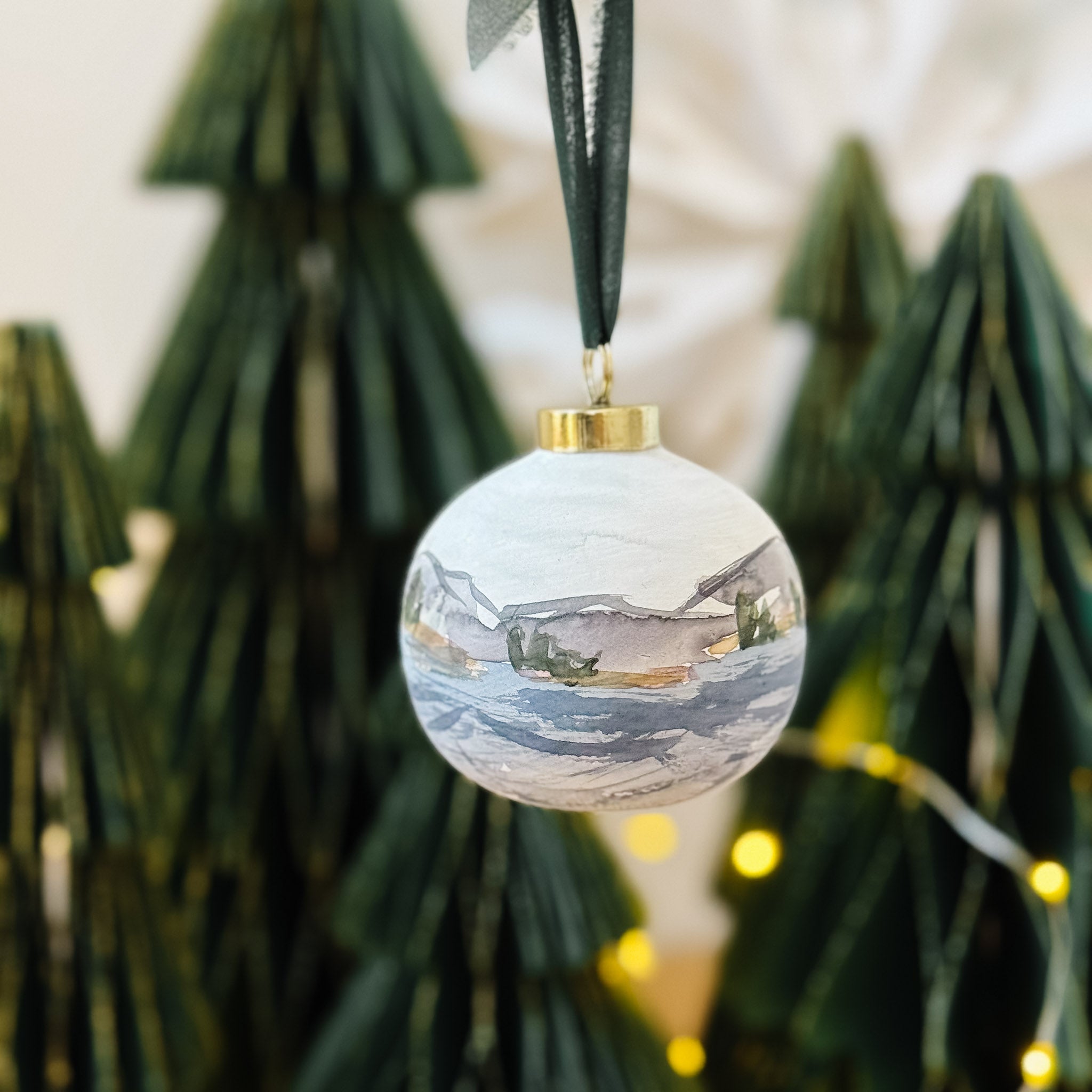 "Lakeside" Hand Painted Ornament