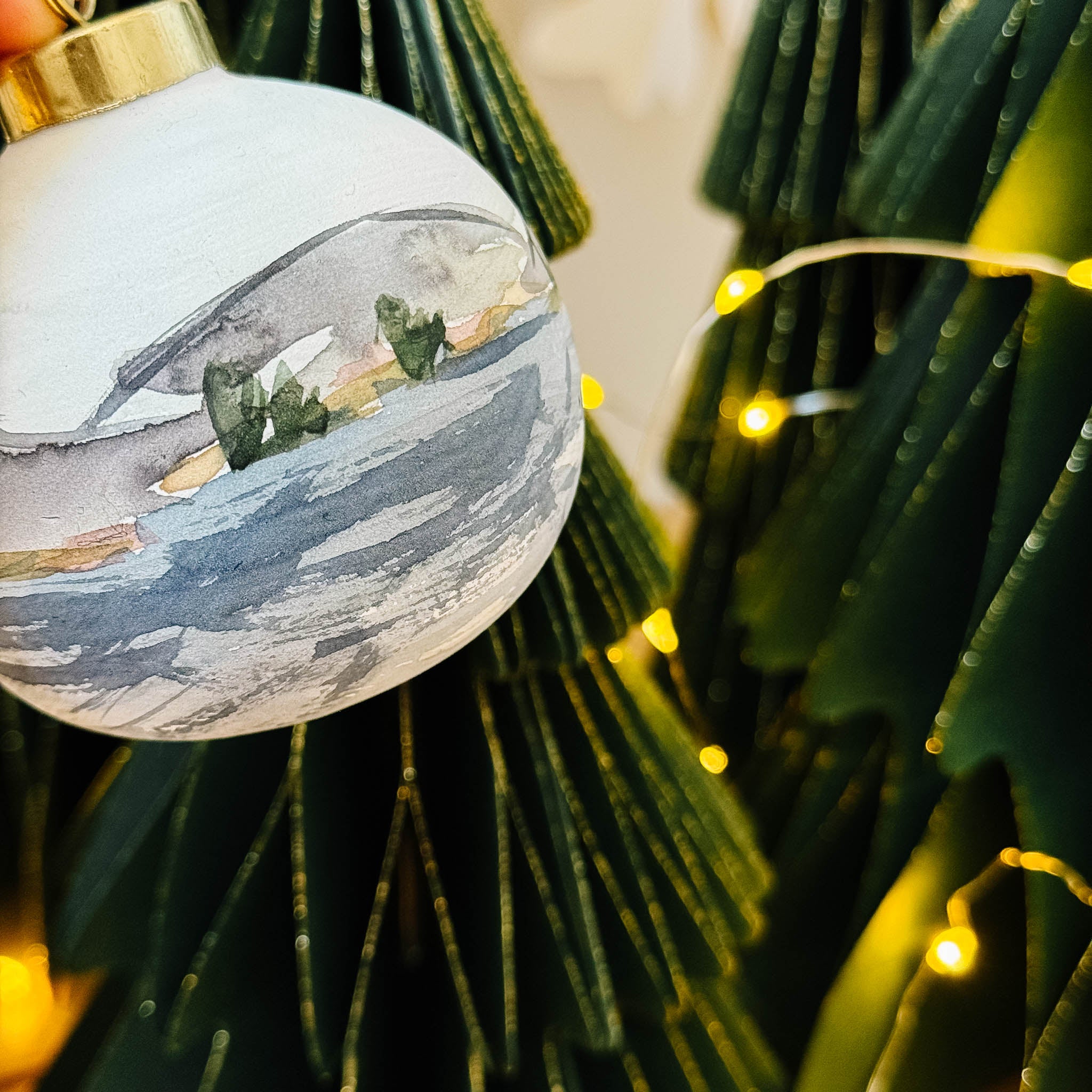 "Lakeside" Hand Painted Ornament
