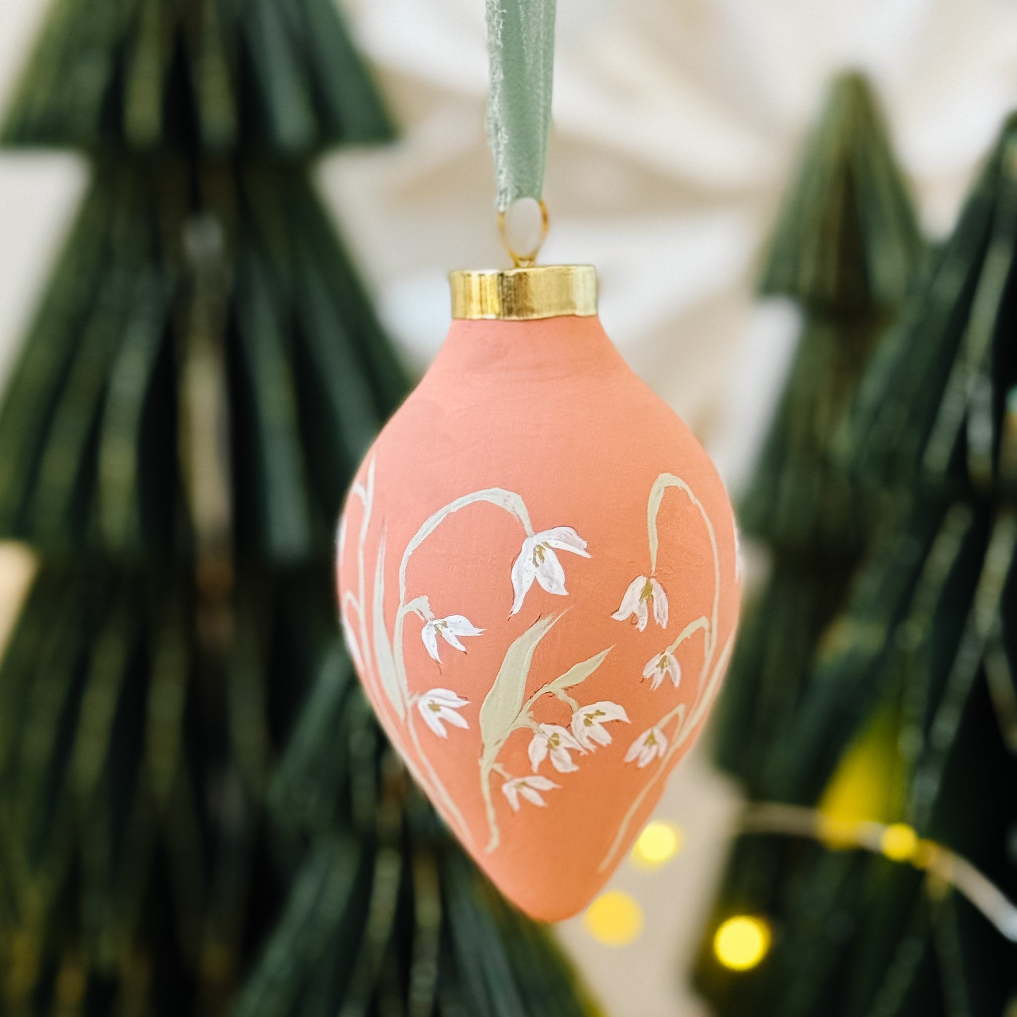 "Snowdrops" Hand Painted Ornament