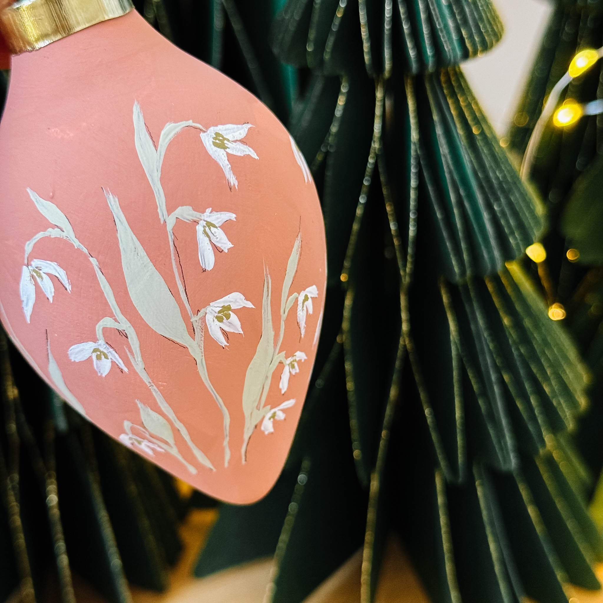 "Snowdrops" Hand Painted Ornament