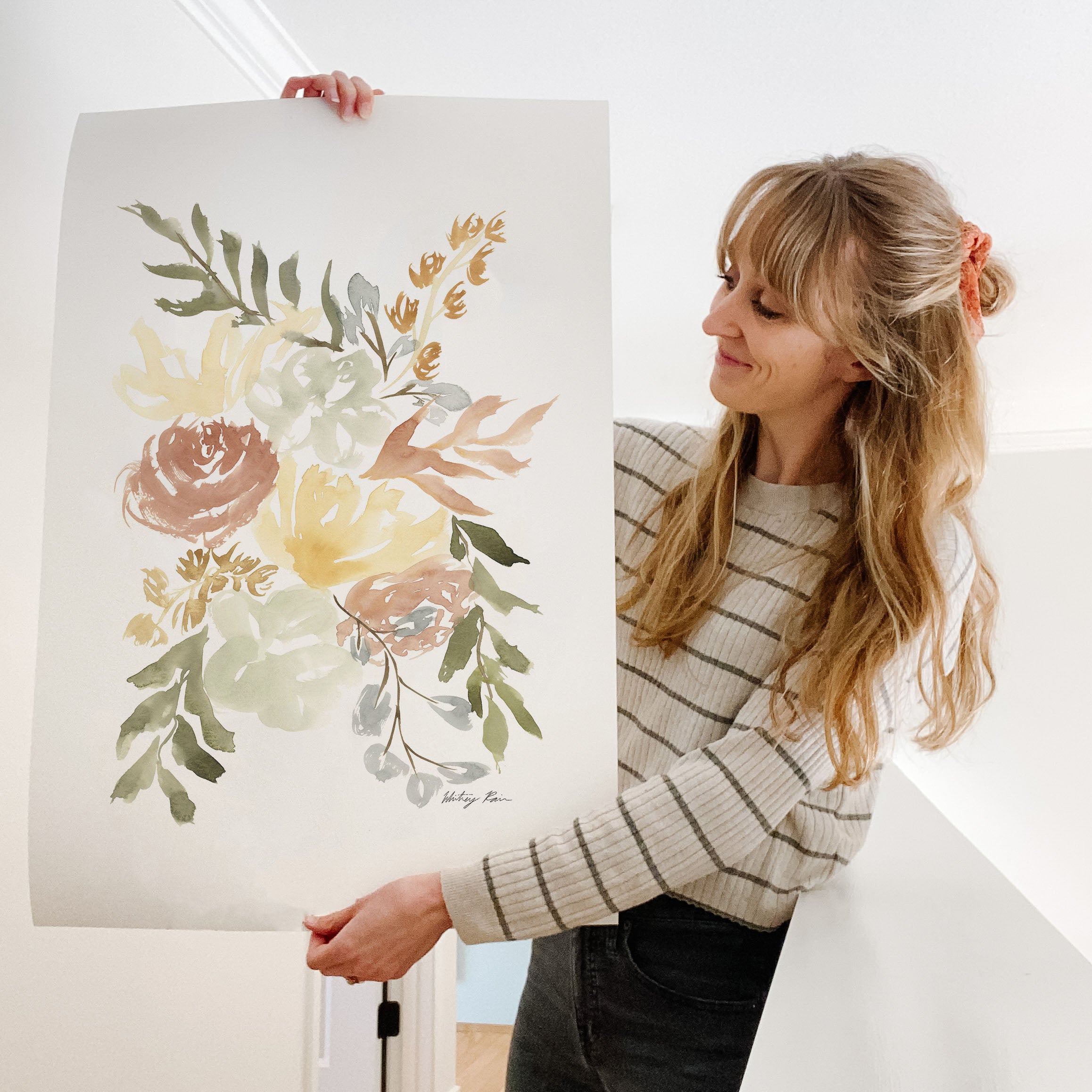 "Flowers Are Blooming" Watercolor Print