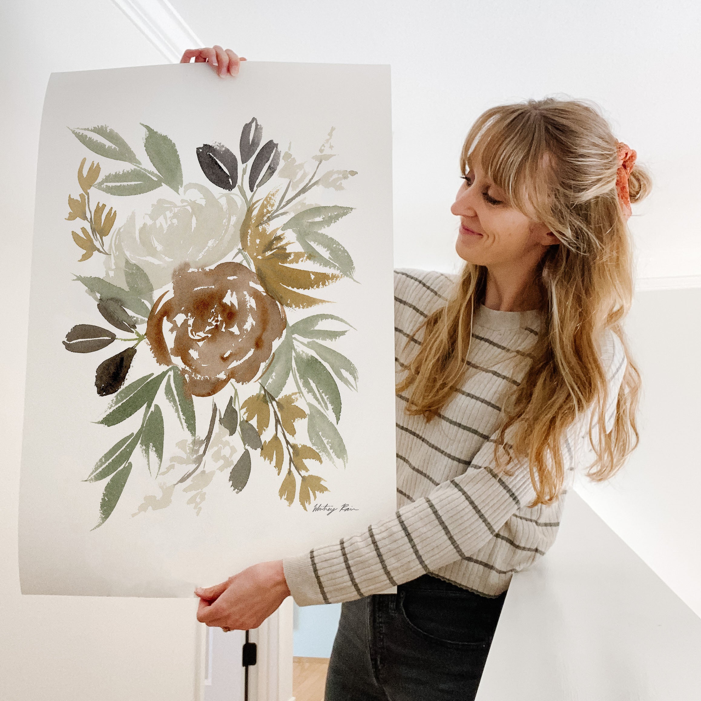 "Winter Flowers" Watercolor Art Print