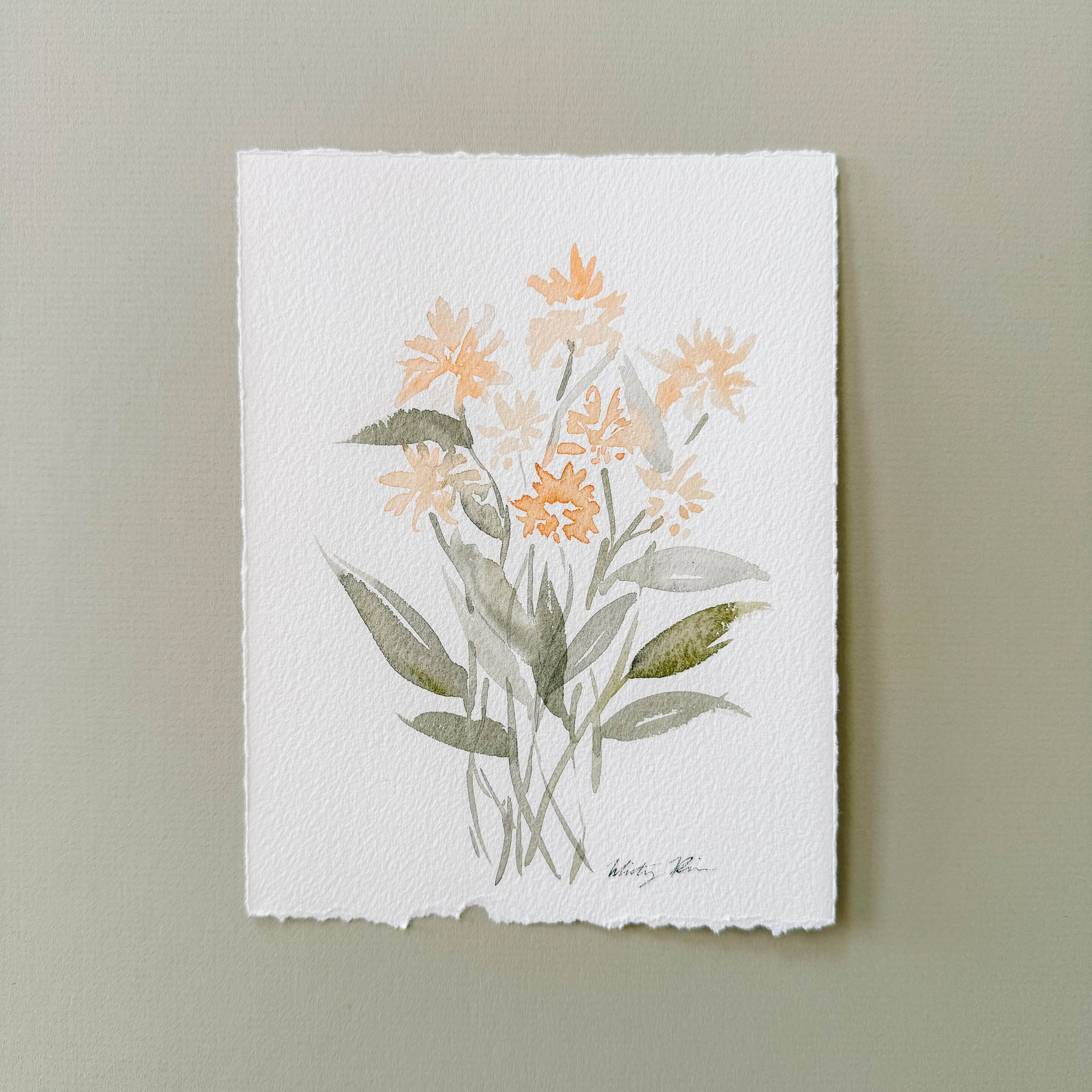 7.25x5.5 Original Watercolor Painting