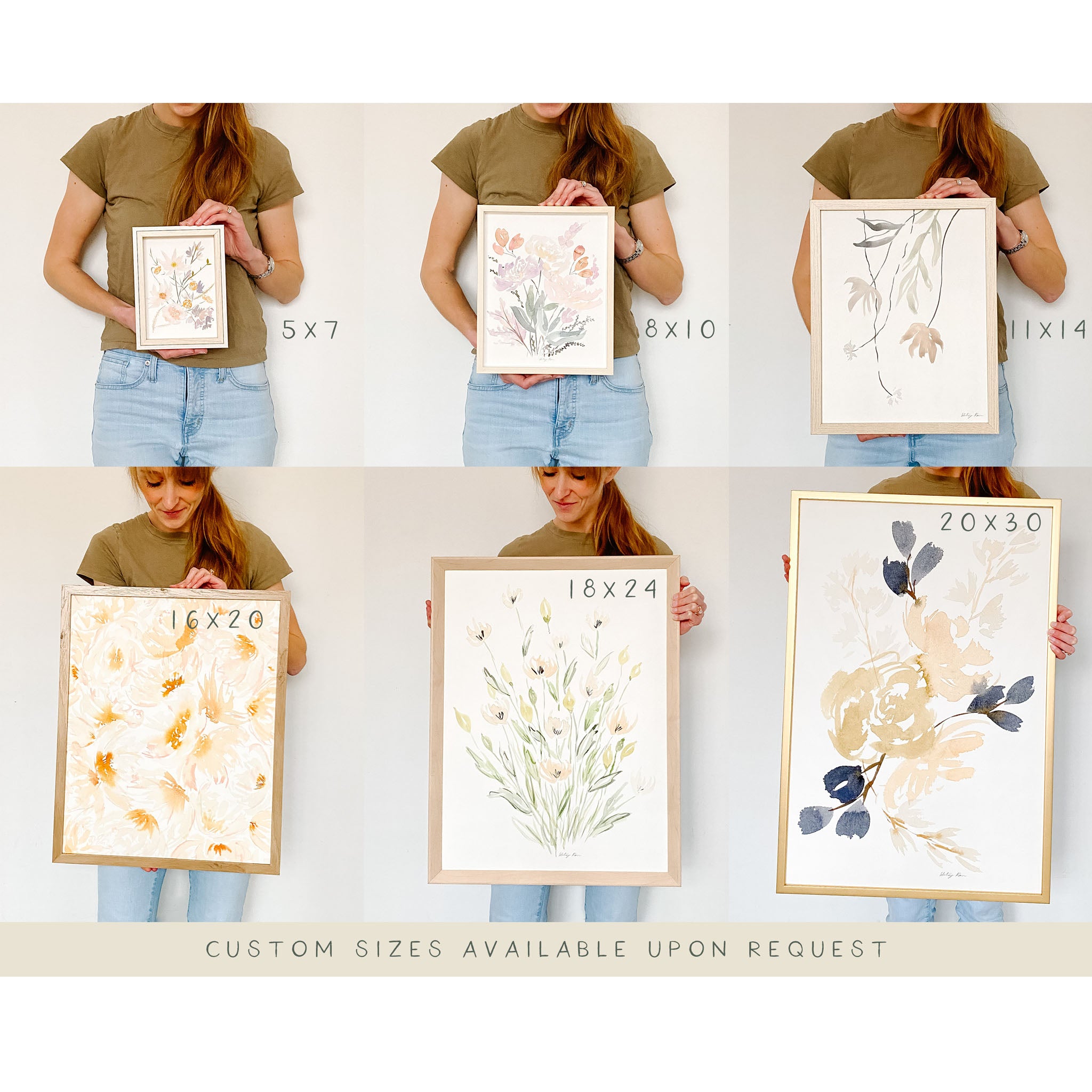 A Trio of Watercolor Wildflower Prints, Artist-Made to Whisper Calm