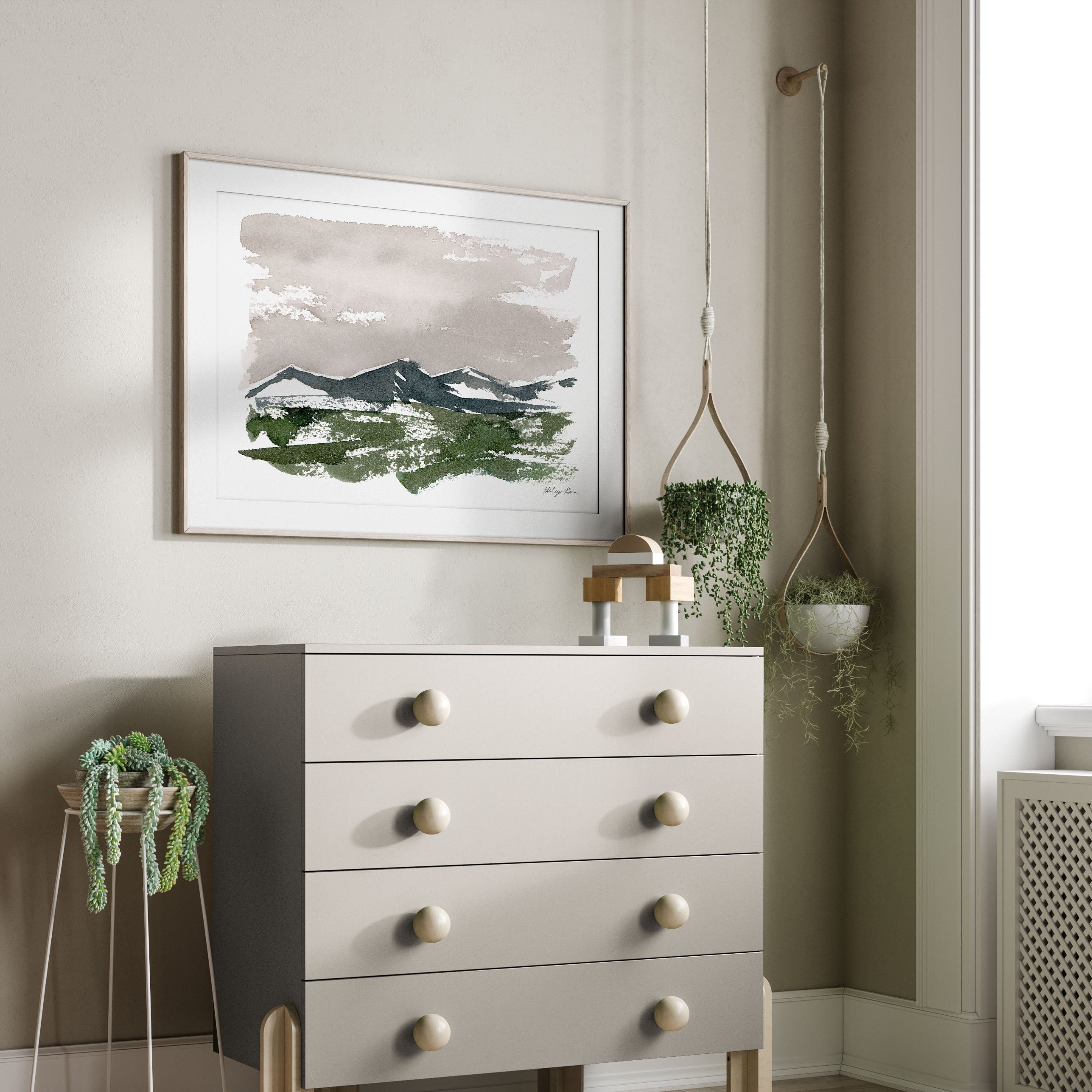 "Rocky Mountains" Watercolor Landscape Print
