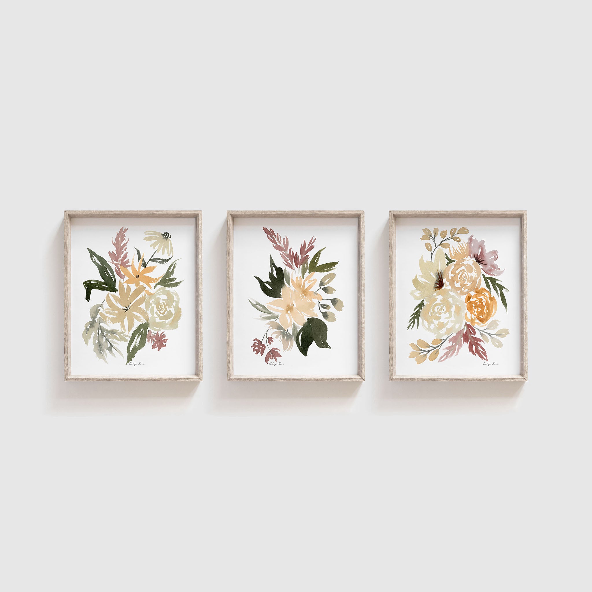 Set of 3 Tropical Flower Prints