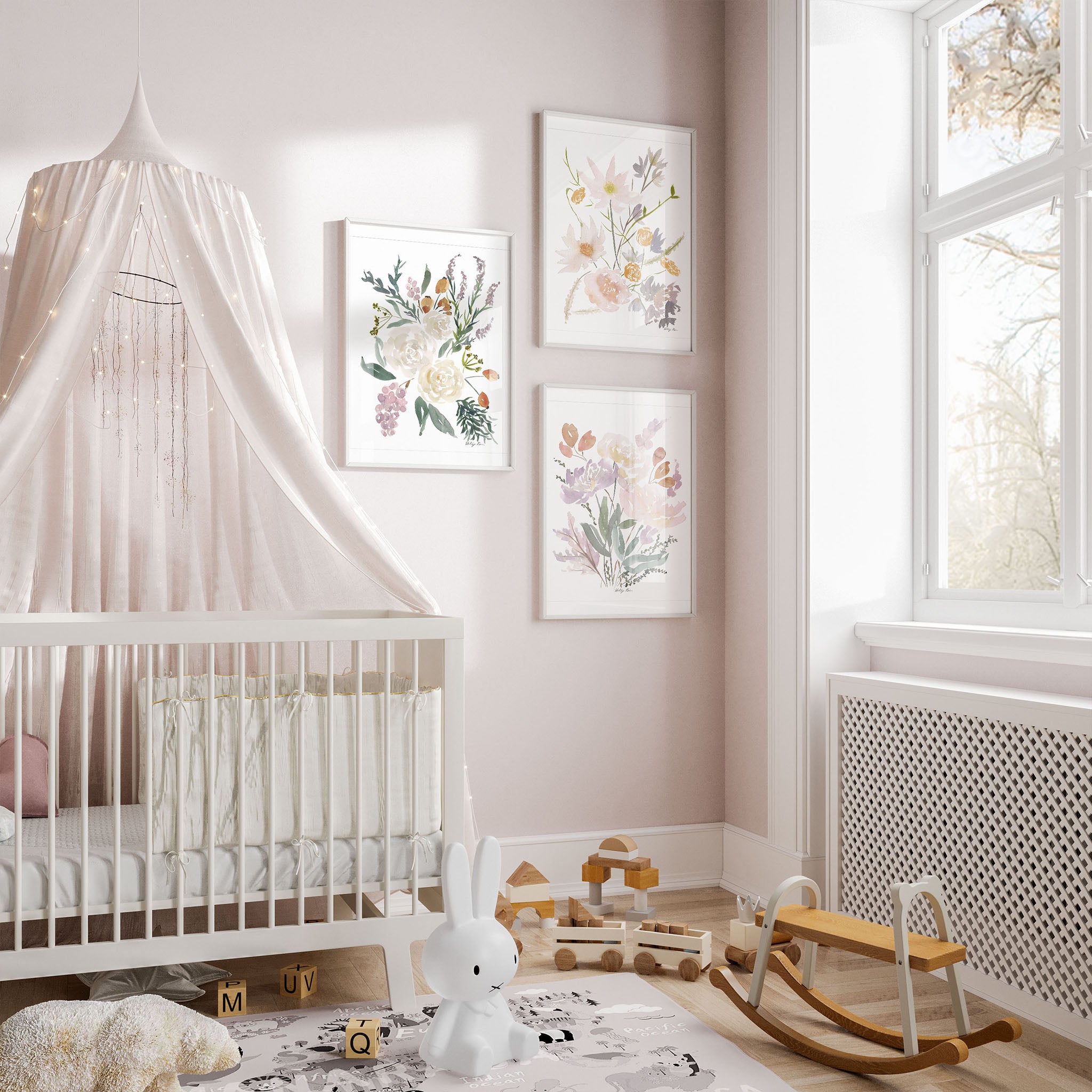 A Trio of Watercolor Wildflower Prints, Artist-Made to Whisper Calm