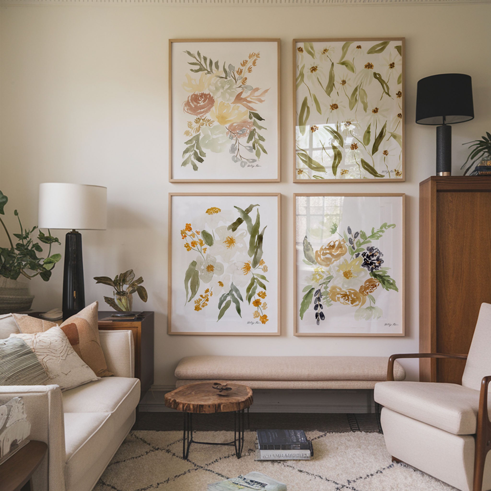 Set of 4 Autumn Flower Prints