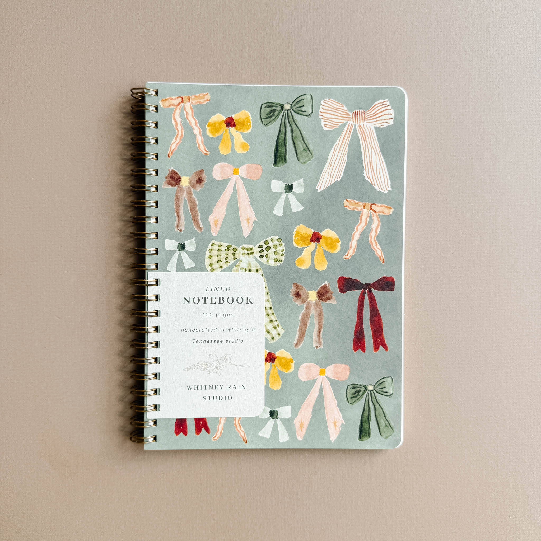 Watercolor Bows Notebook