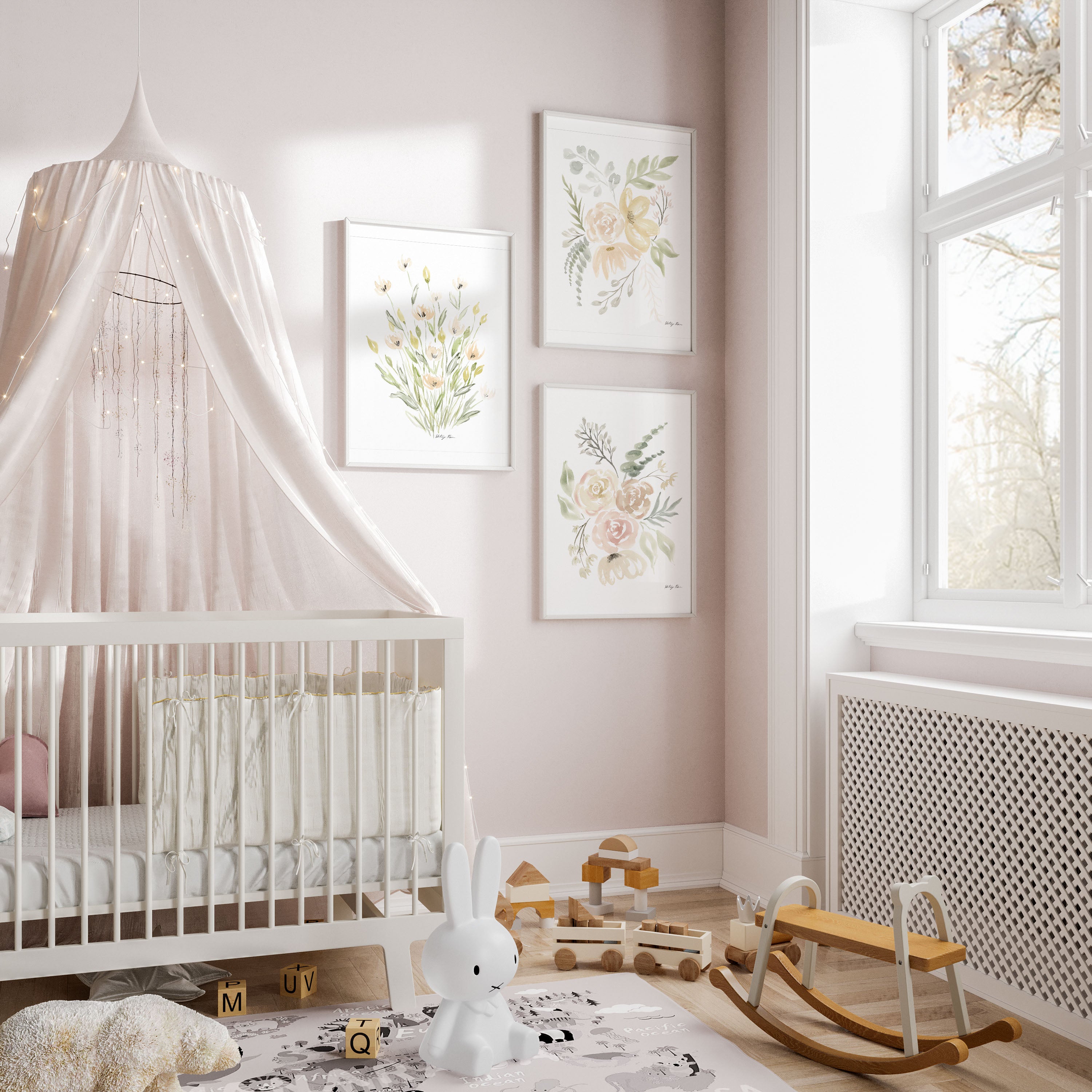 Set of 3 "Sweet Dreams" Watercolor Prints