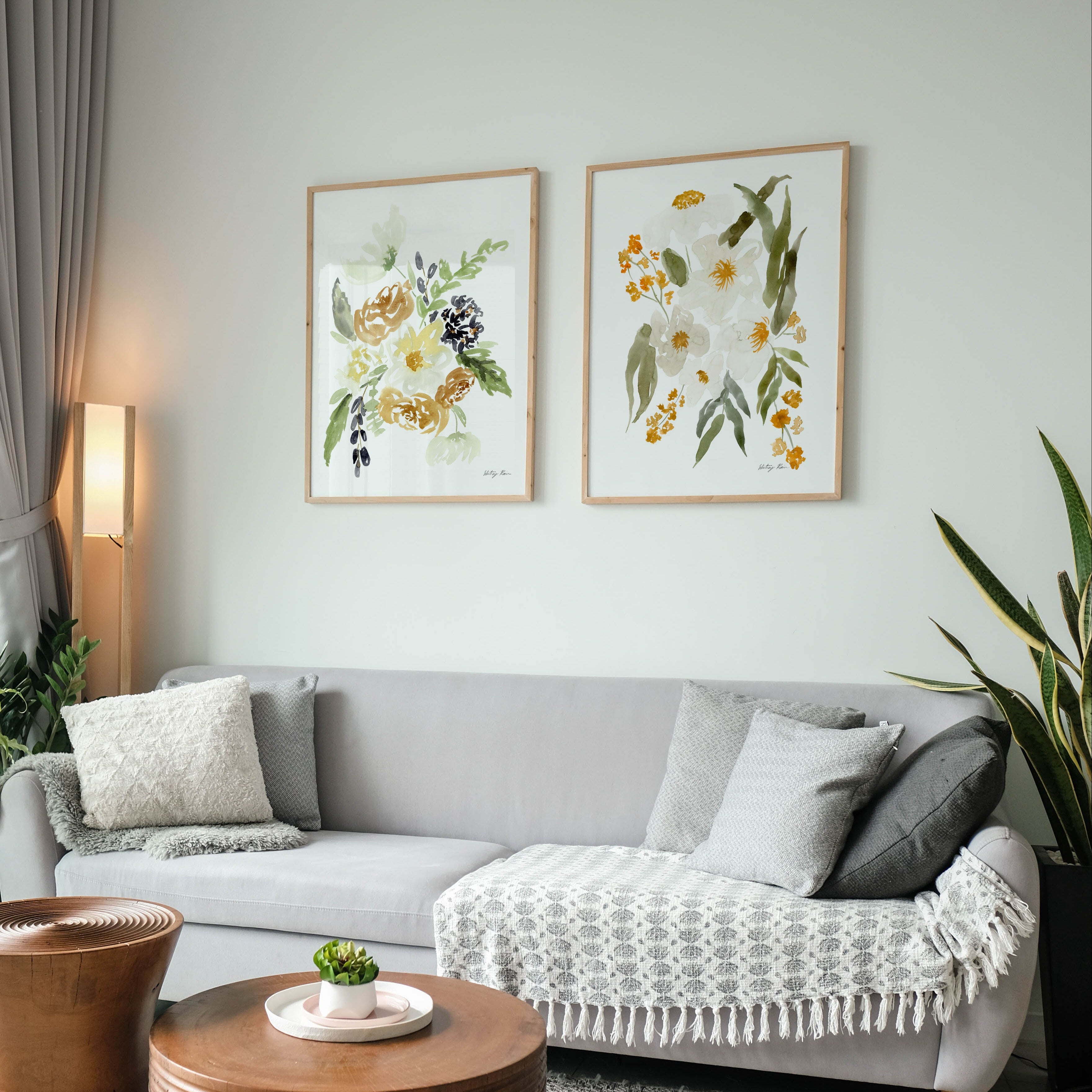 Set of 2 Autumn Flower Prints