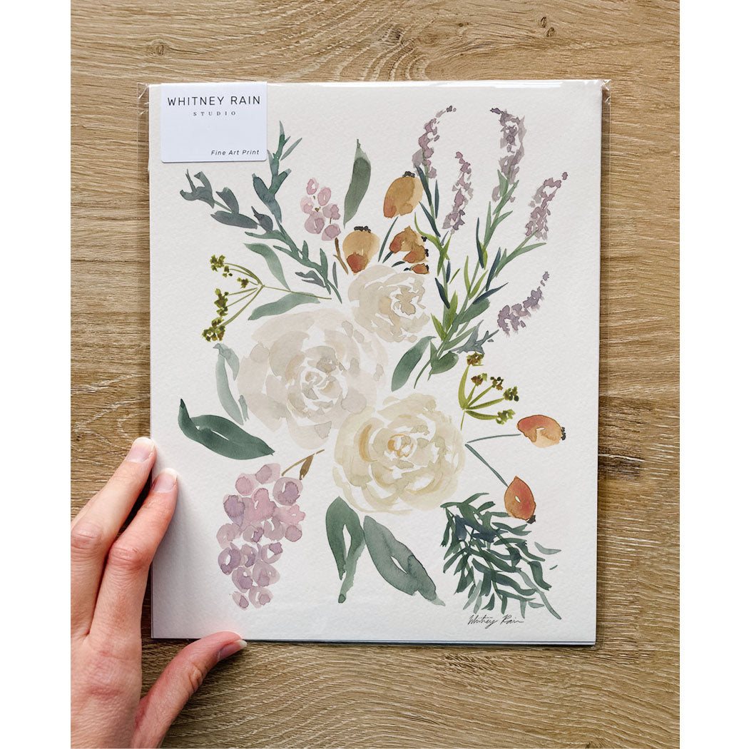 A Trio of Watercolor Wildflower Prints, Artist-Made to Whisper Calm