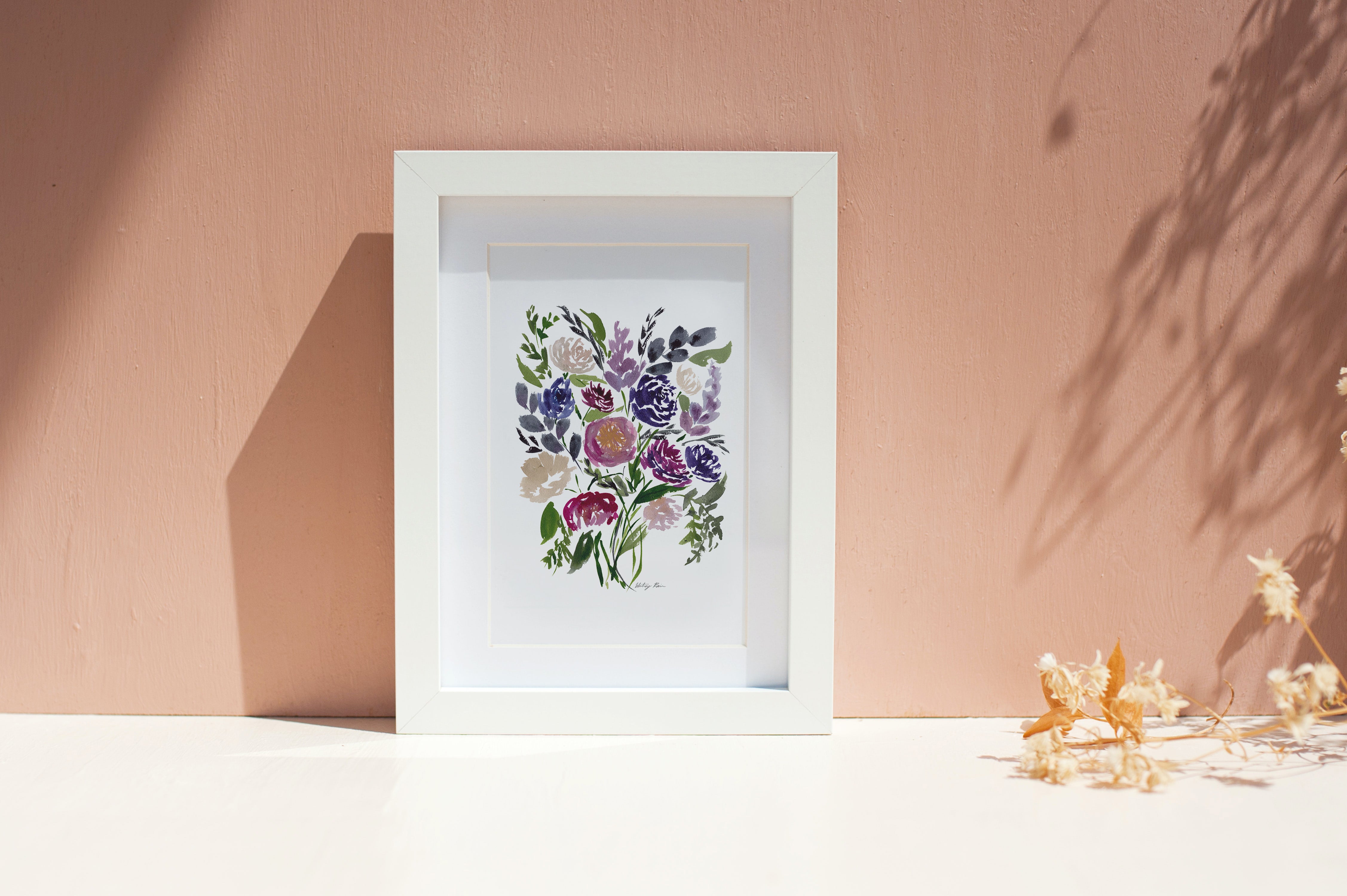 "Vibrant Bouquet" Watercolor Flower Print