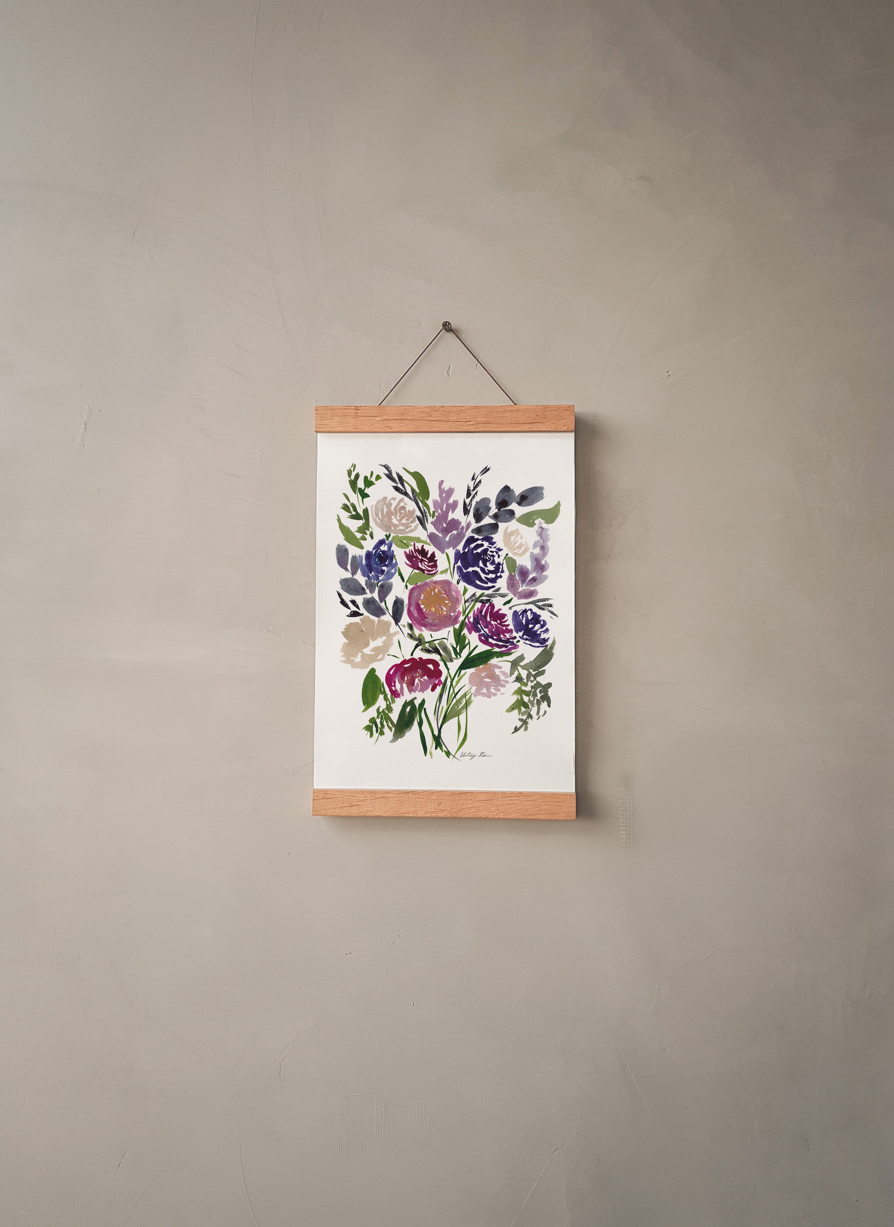 "Vibrant Bouquet" Watercolor Flower Print