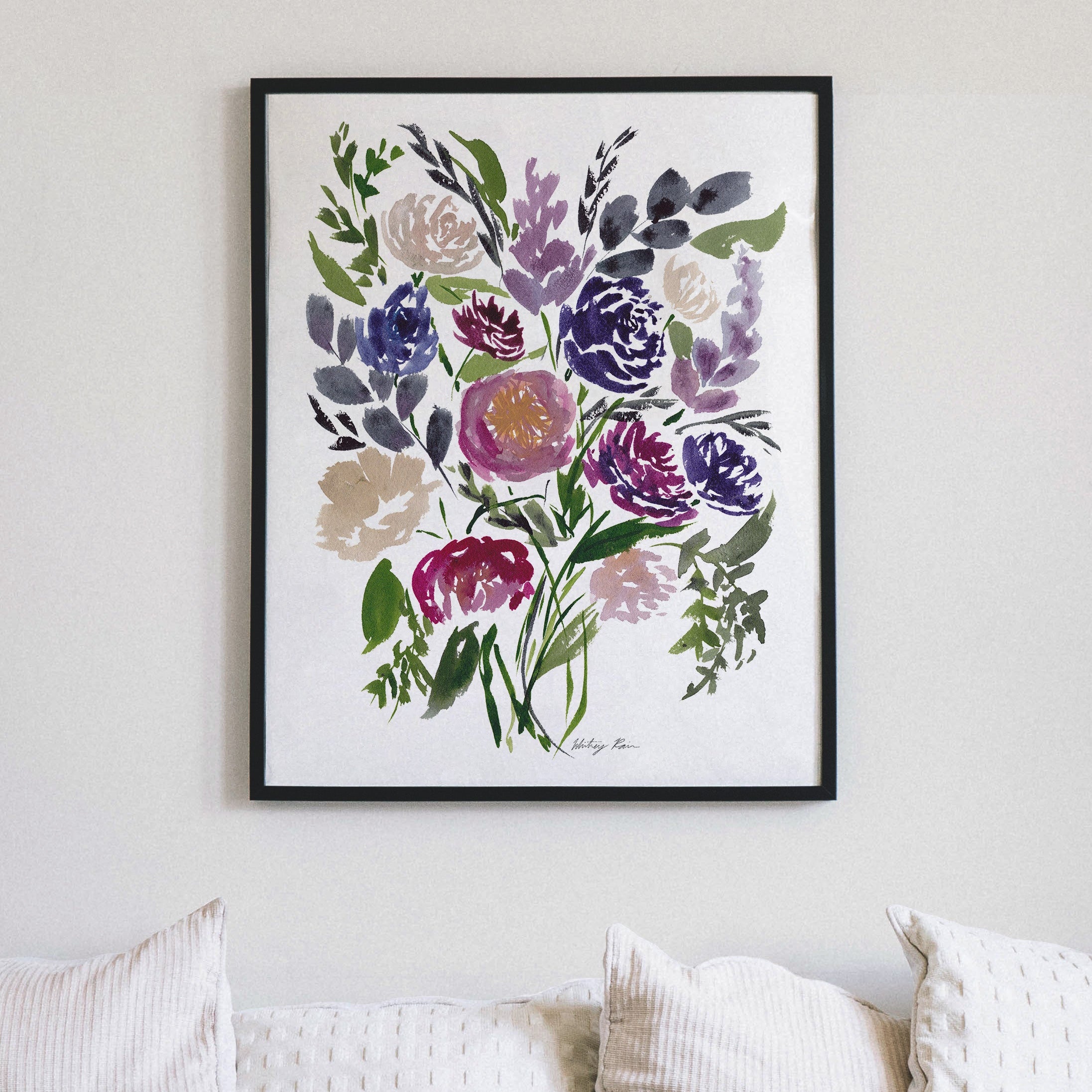 "Vibrant Bouquet" Watercolor Flower Print