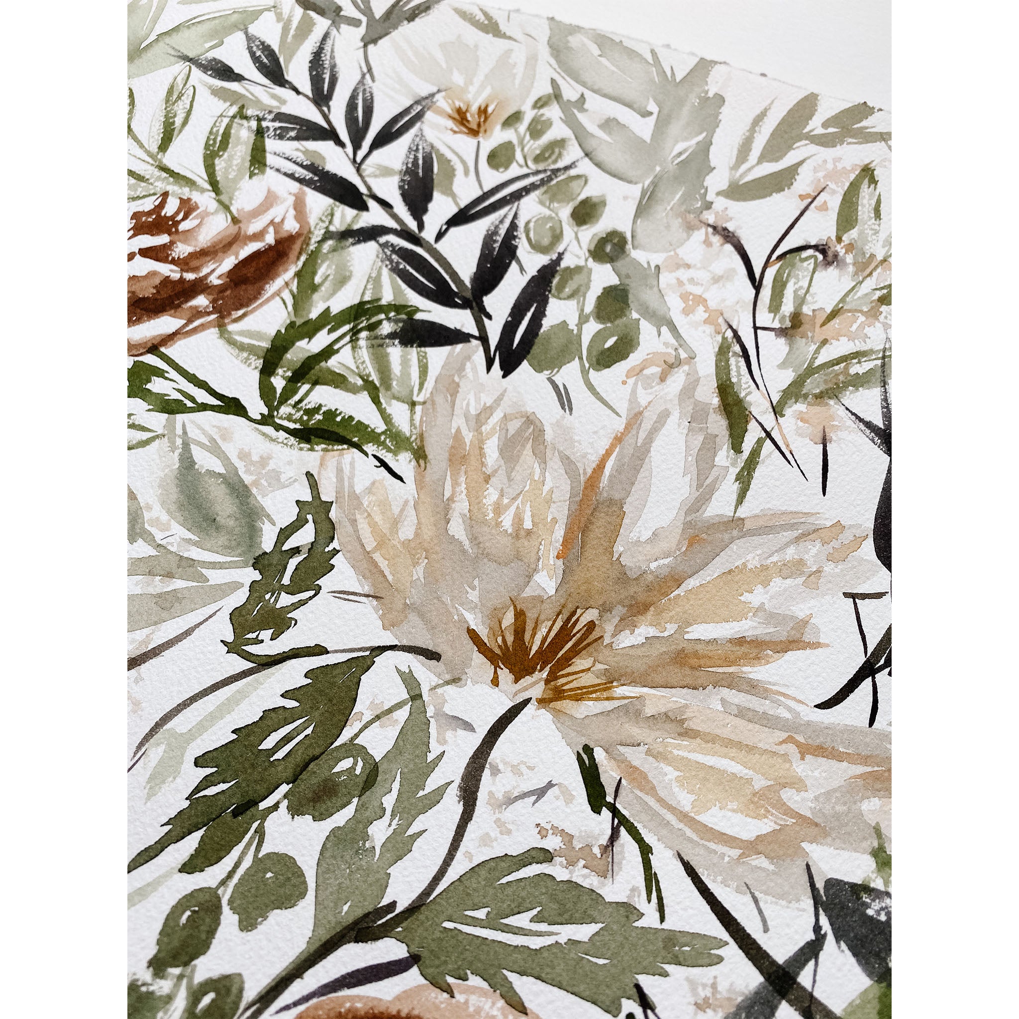 "Wild Garden" Original Watercolor Painting