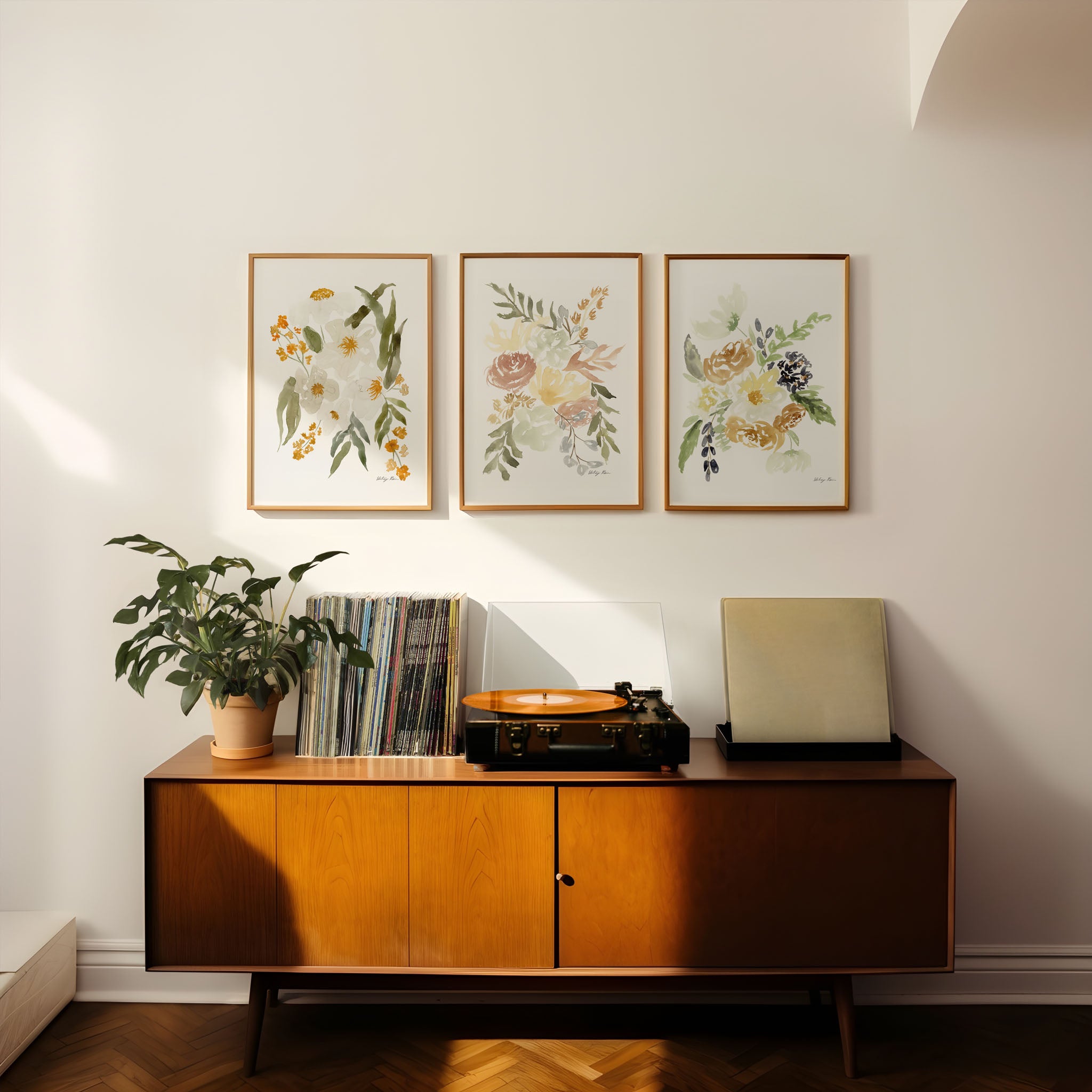 Set of 3 Autumn Flower Prints