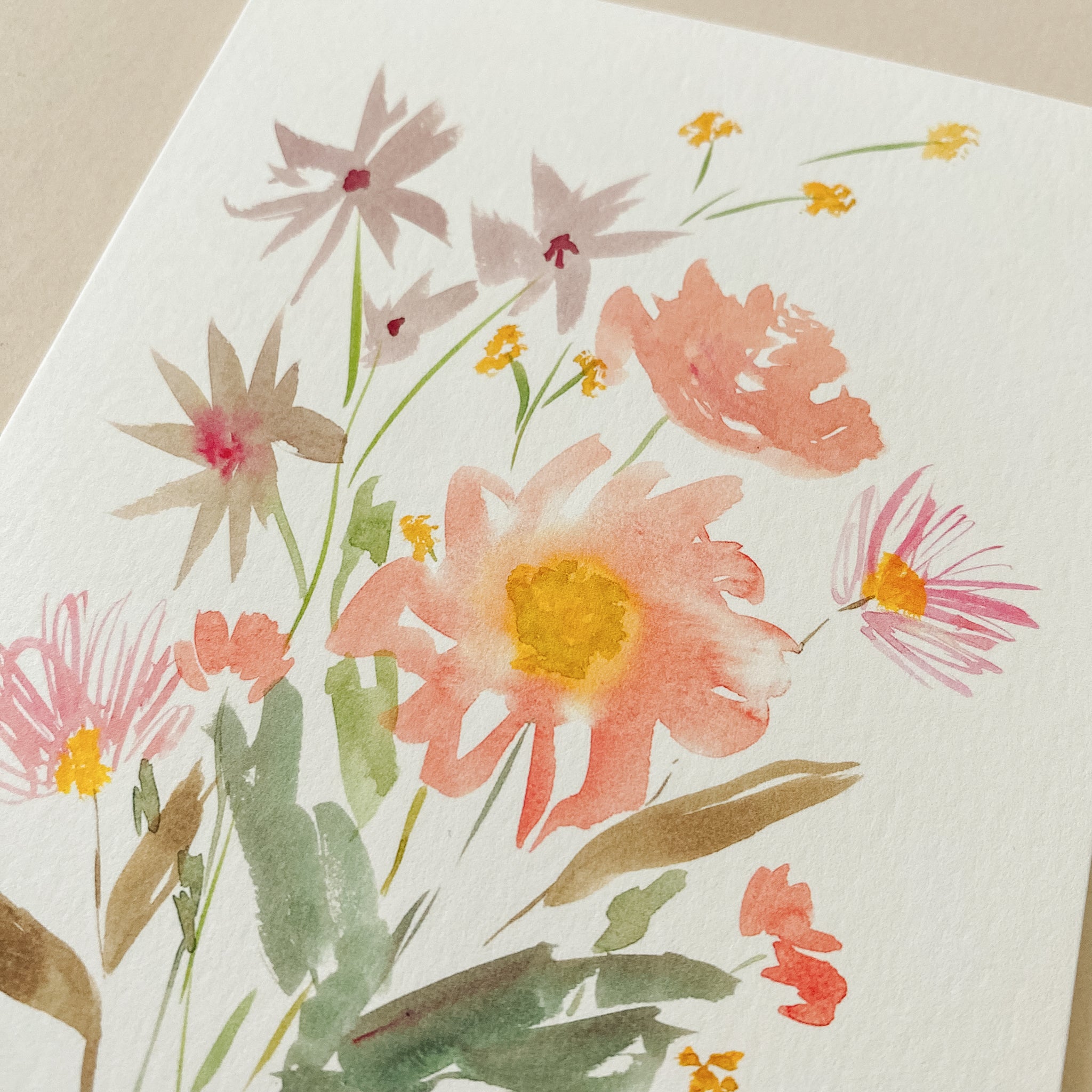 "Spring Wildflowers" Notecard