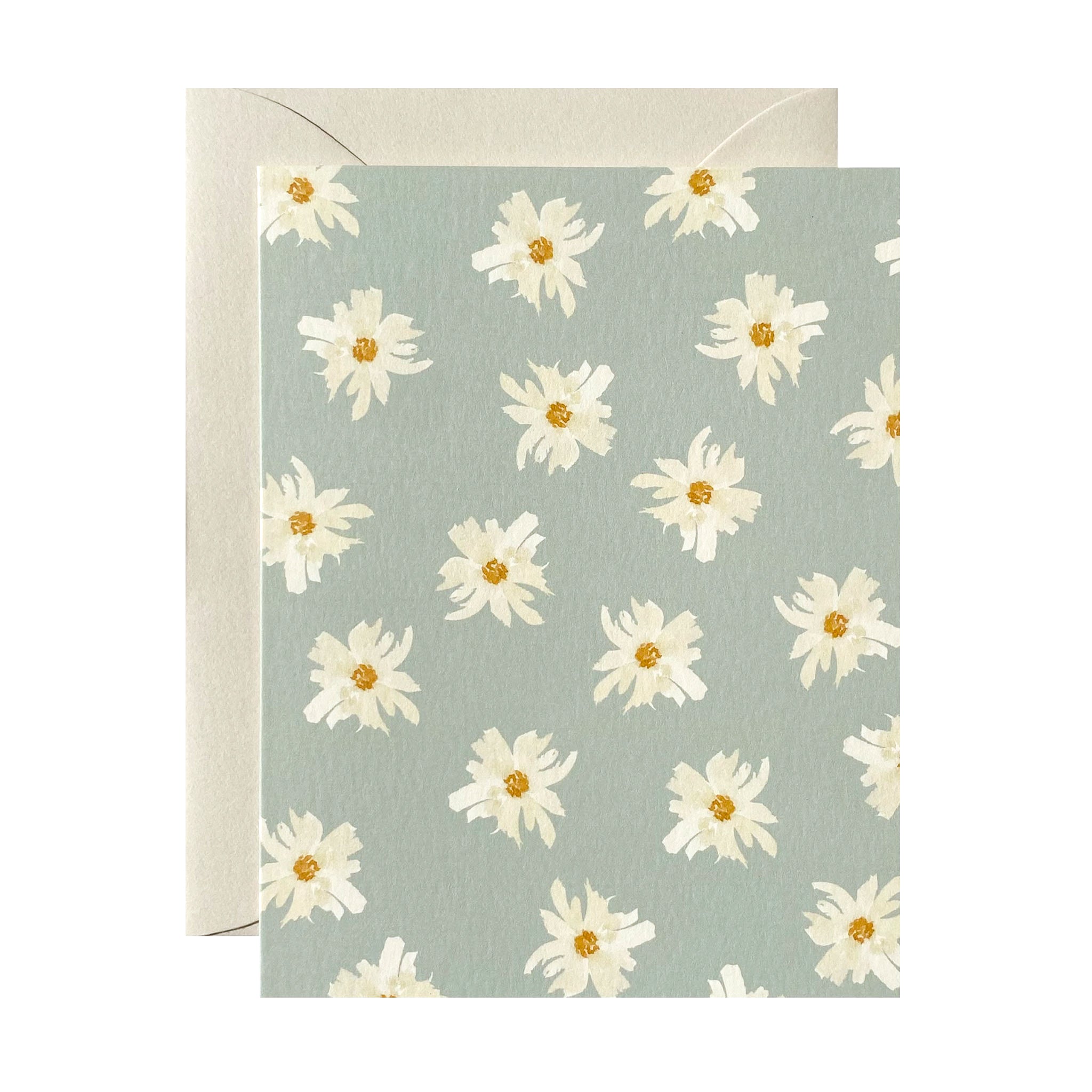 "Blue Daisies" Patterned Notecard