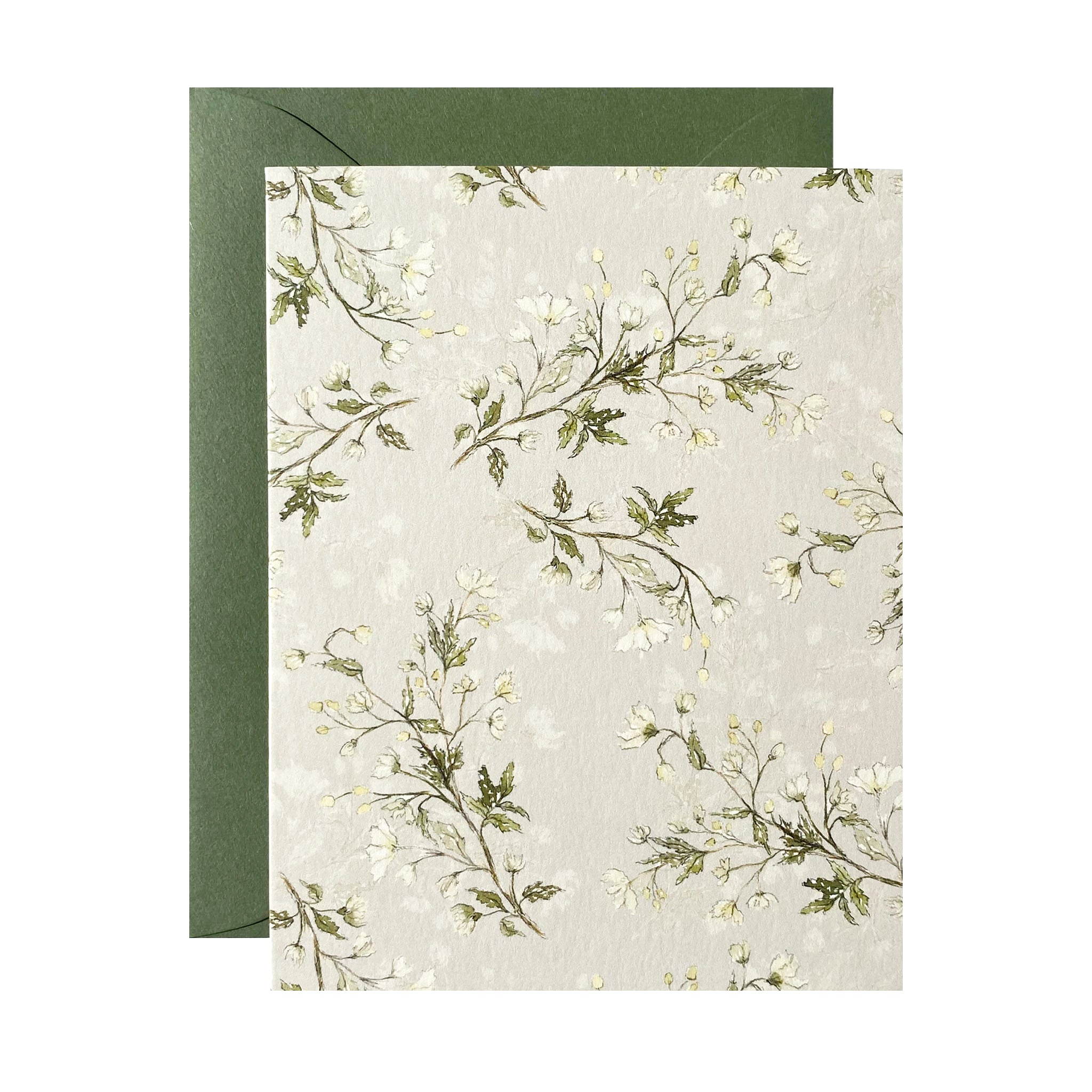 "Silver Vines" Patterned Notecard