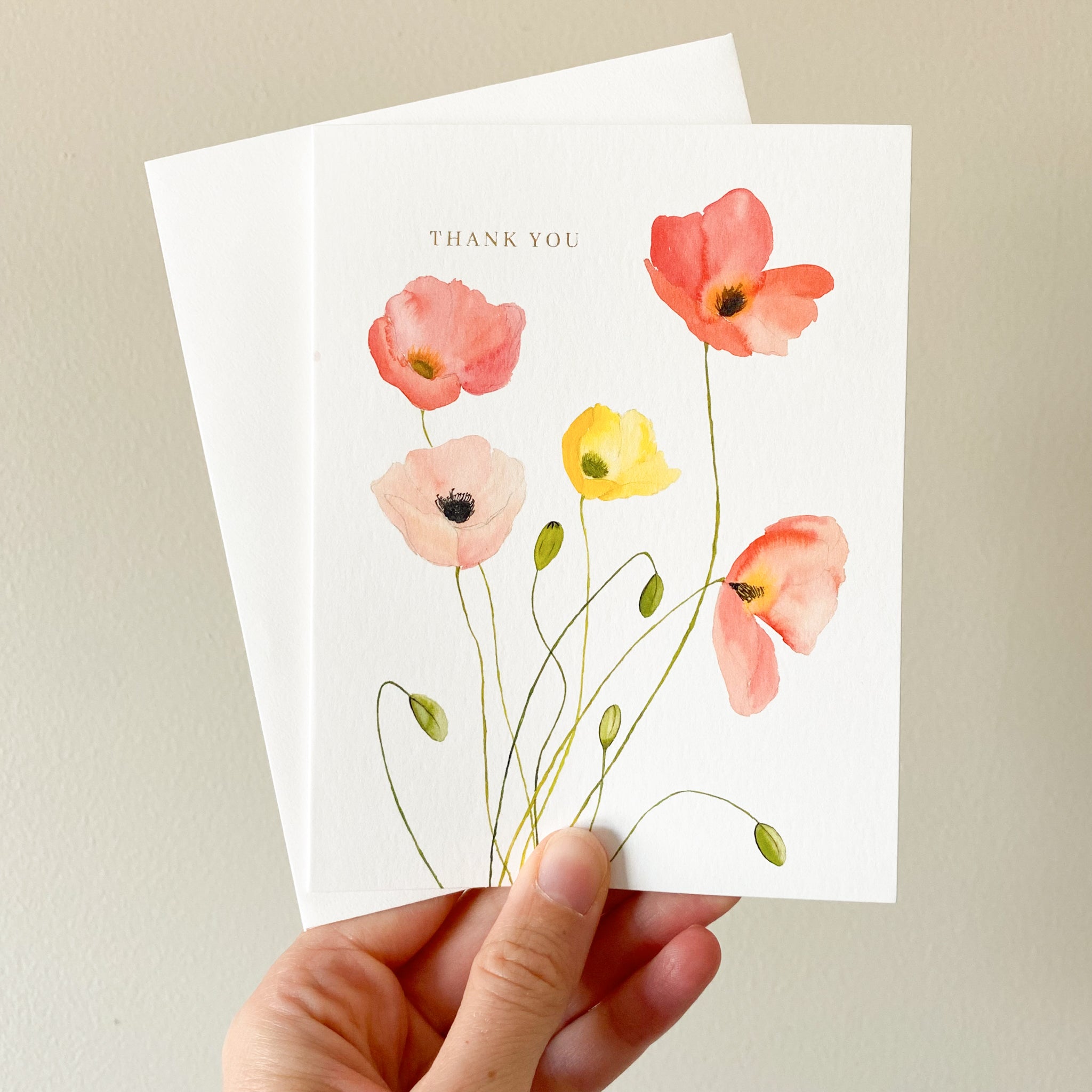 "Poppies" Thank You Card