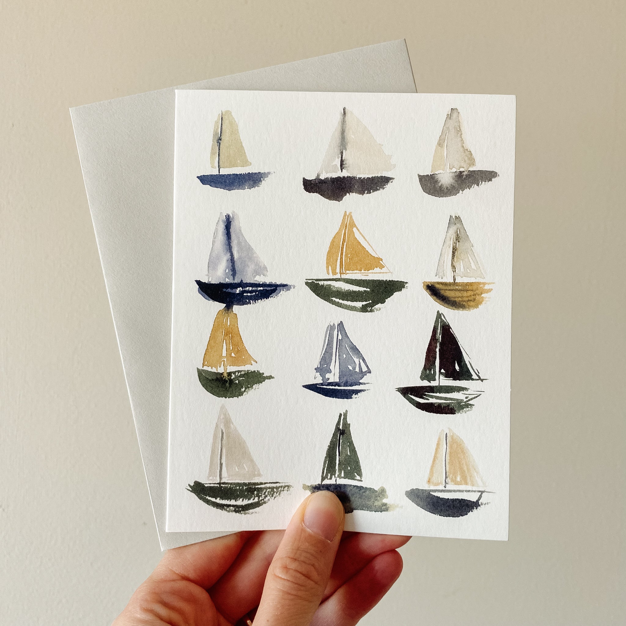 "Sailboats" Notecard