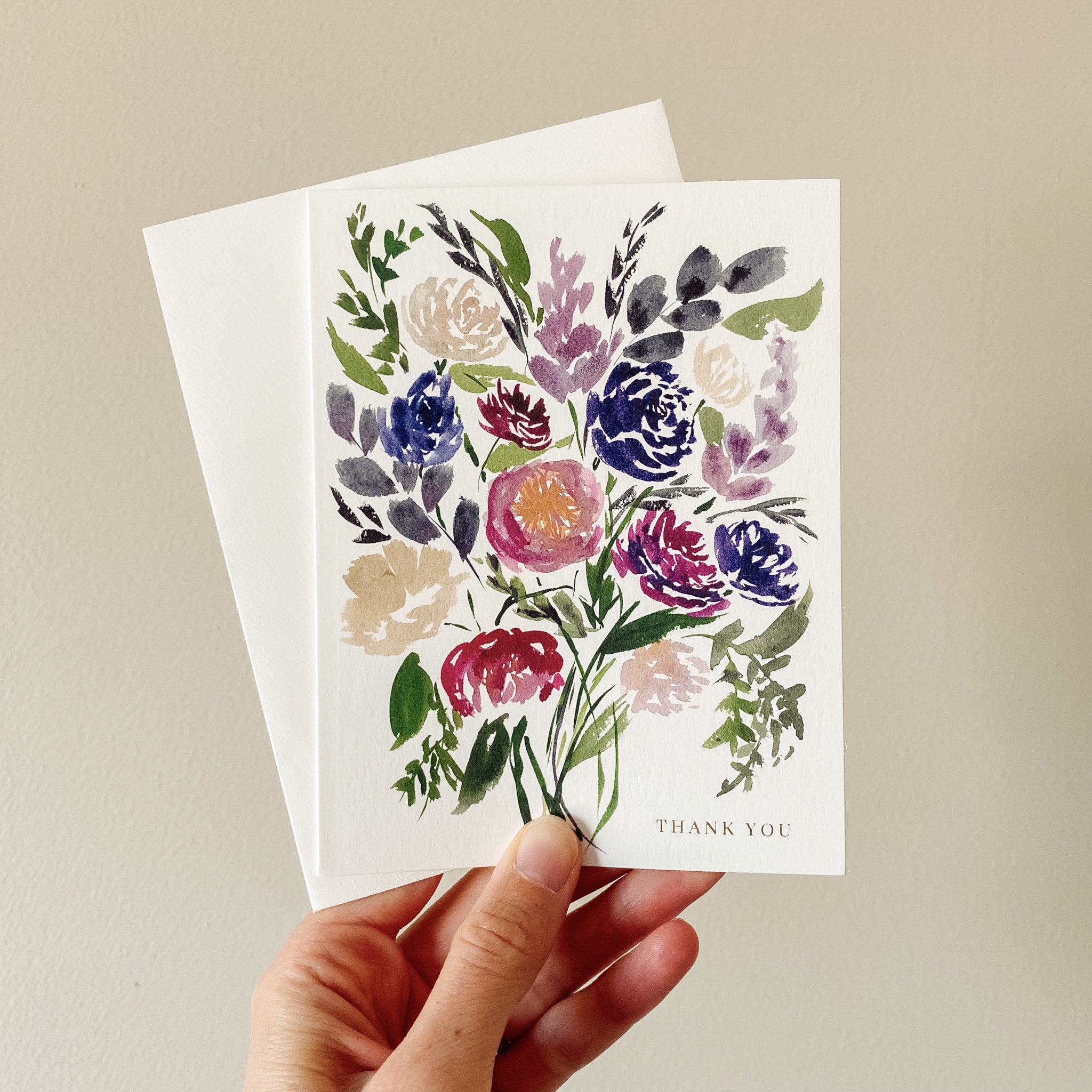 "Vibrant Bouquet" Thank You Card