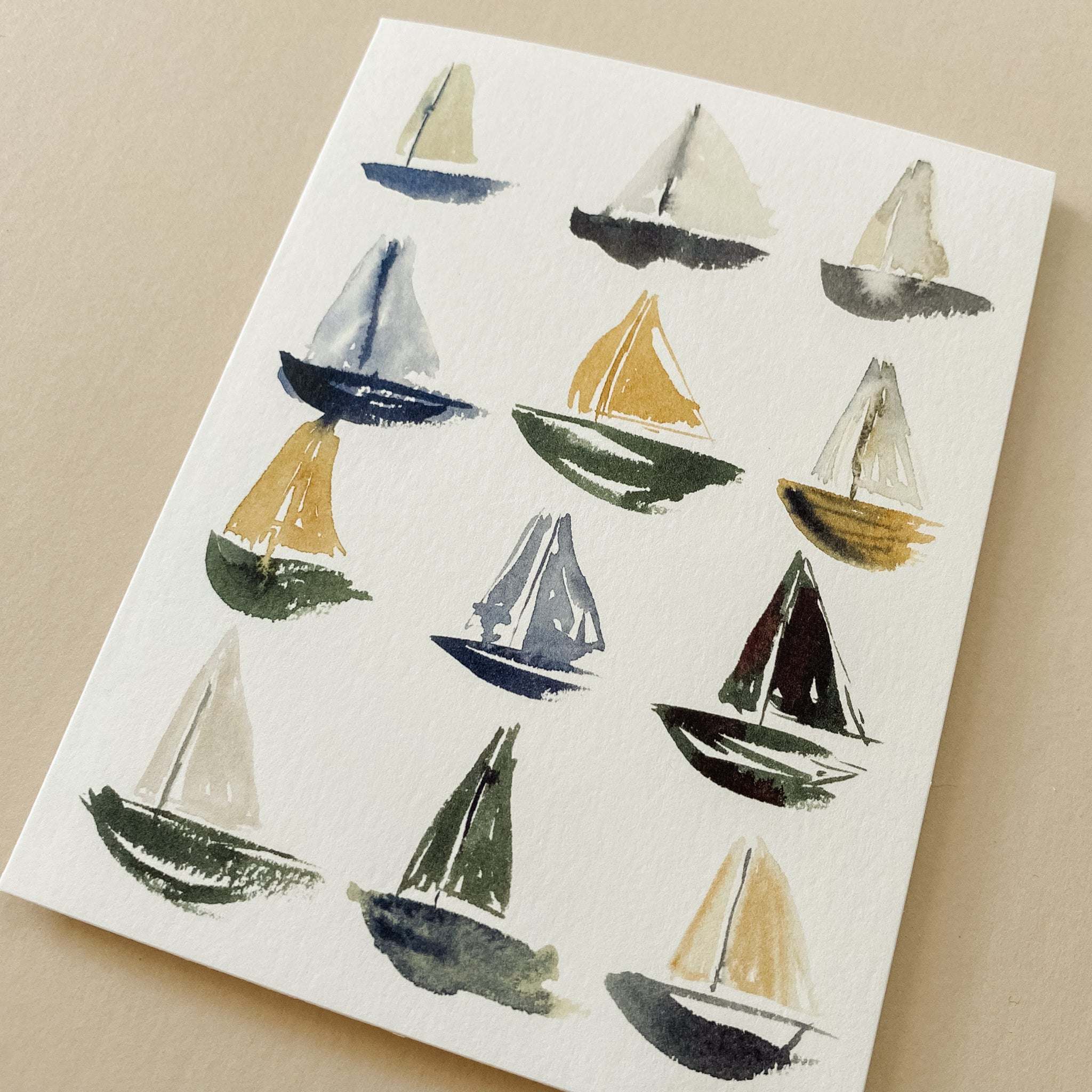 "Sailboats" Notecard