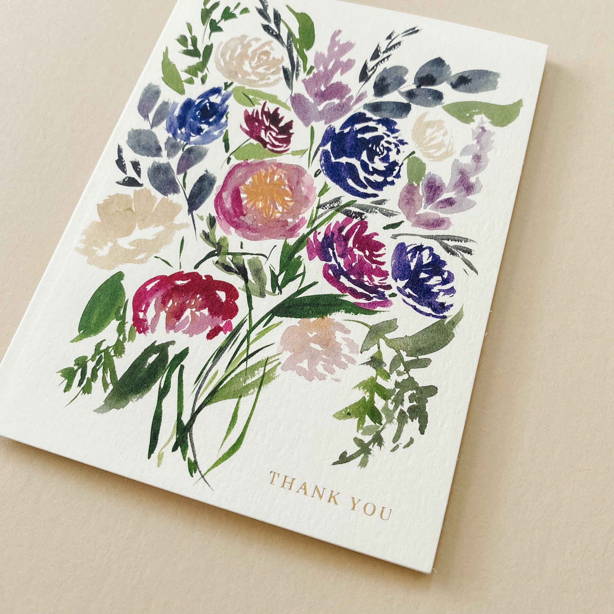 "Vibrant Bouquet" Thank You Card