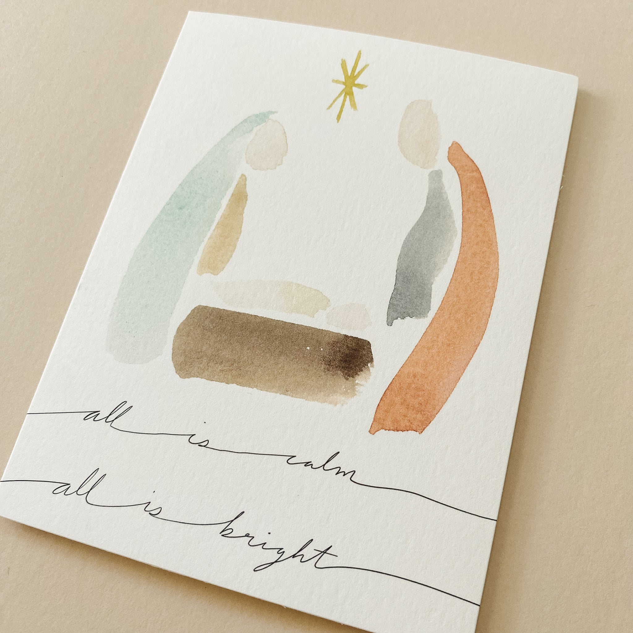 "All is Calm" Nativity Notecard