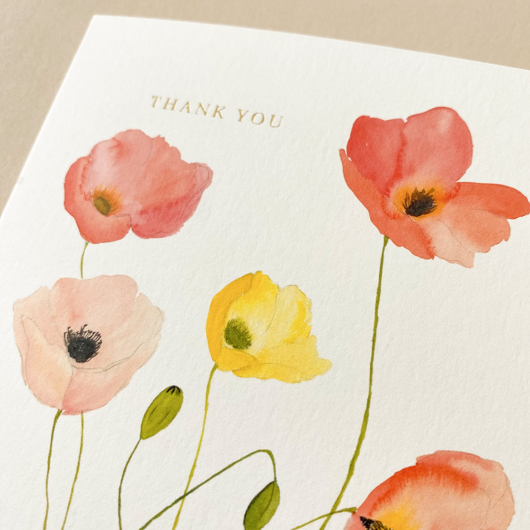 "Poppies" Thank You Card