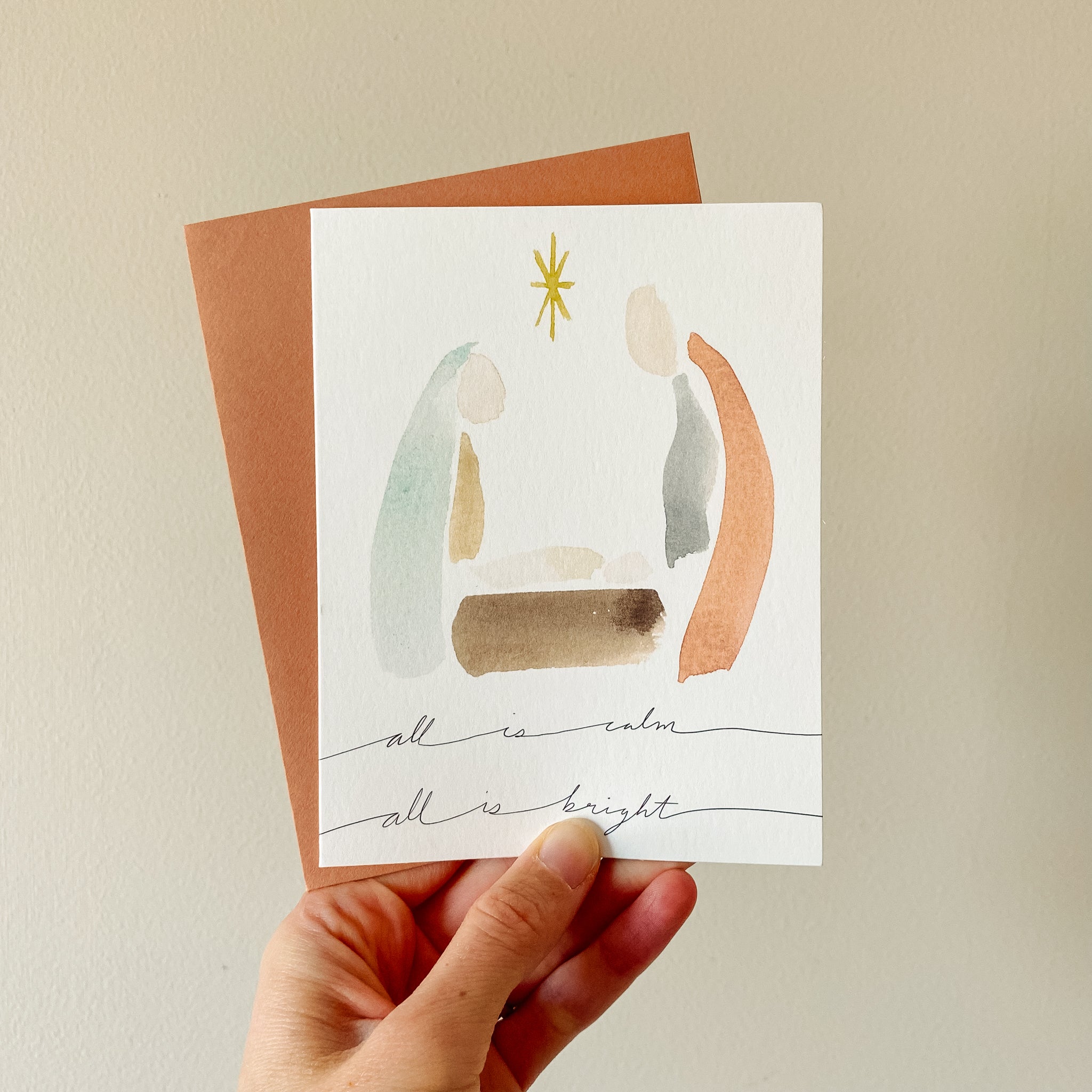 "All is Calm" Nativity Notecard