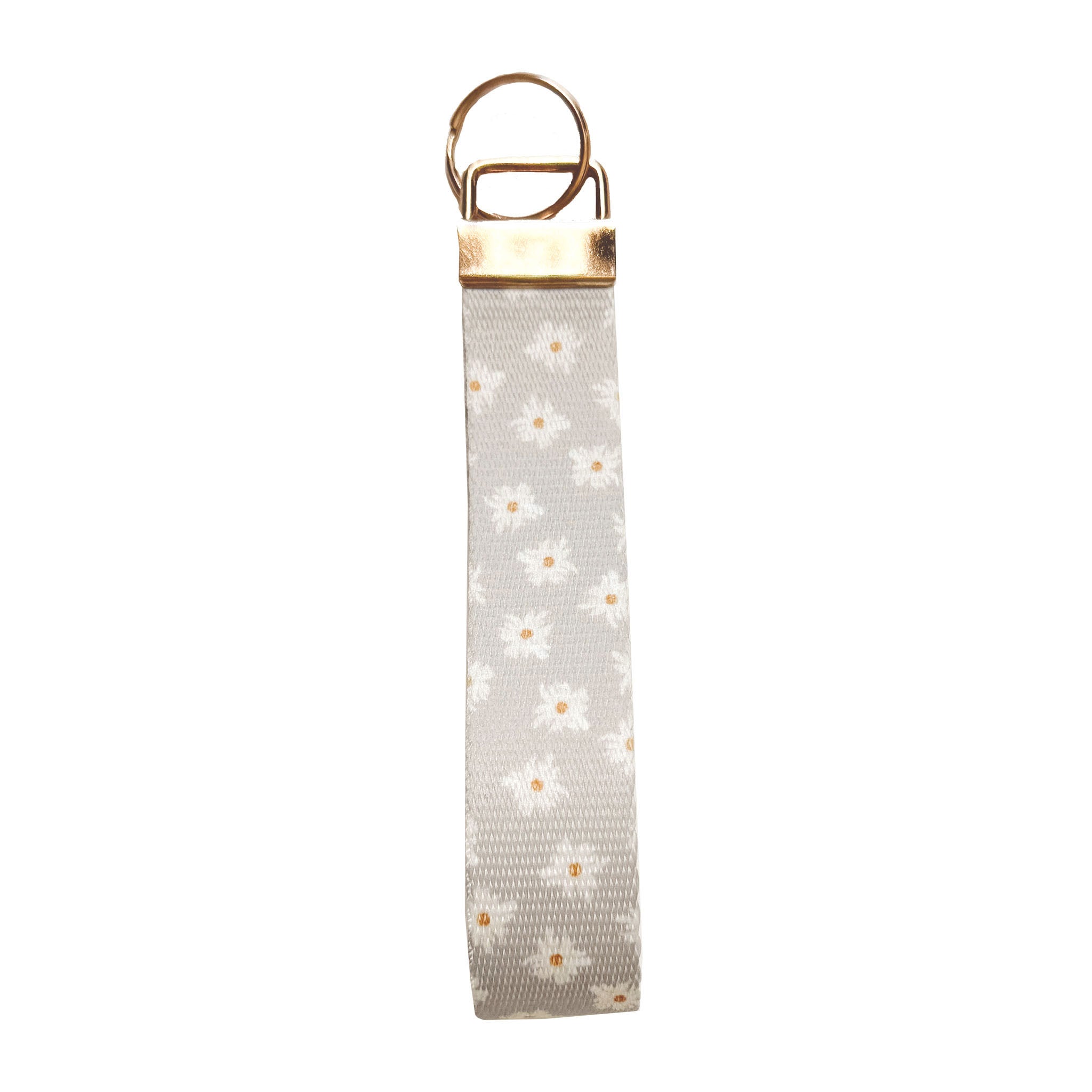 Wristlet Keychain Artist Made Watercolor "Vintage Daisies"