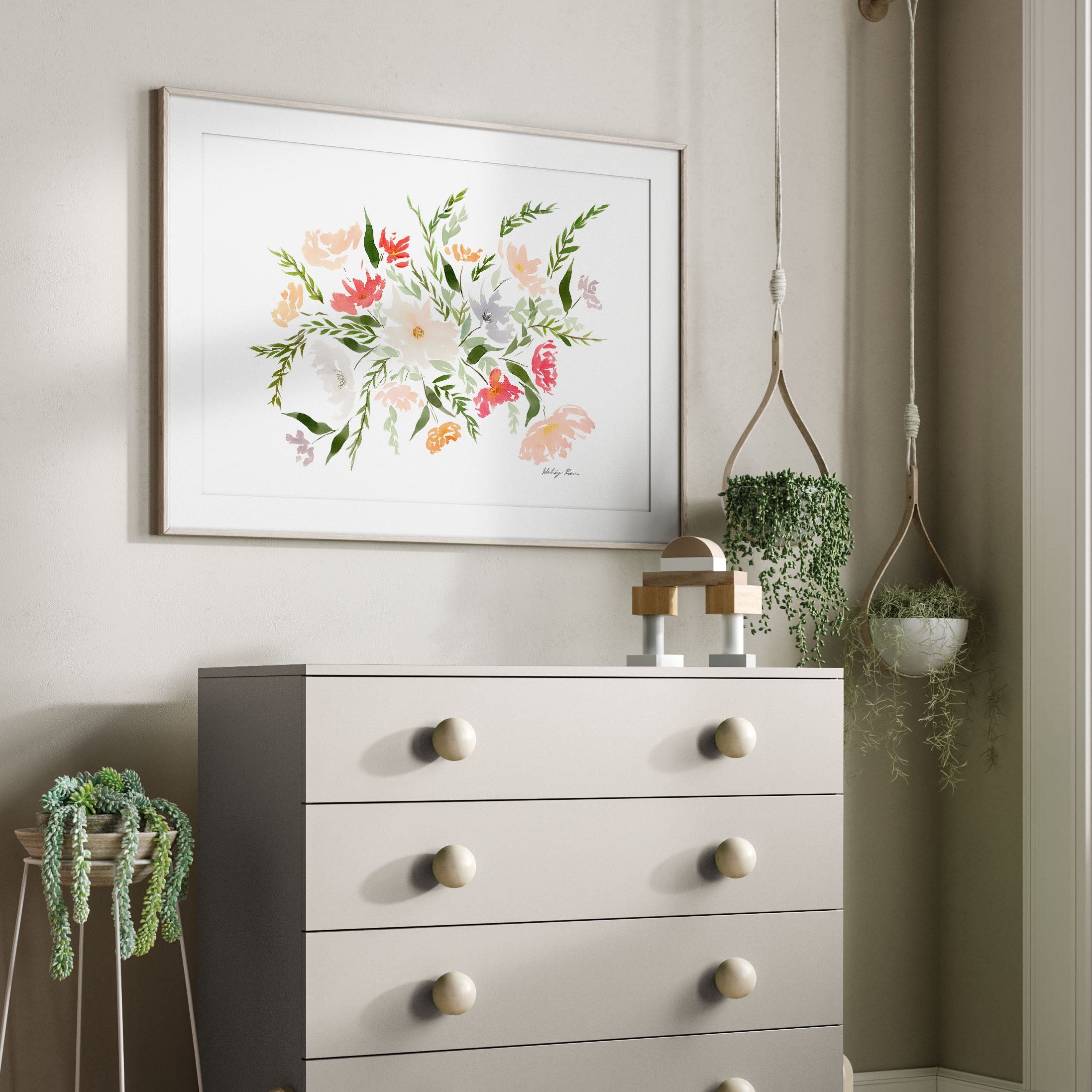 "Delicate Blooms" Watercolor Print