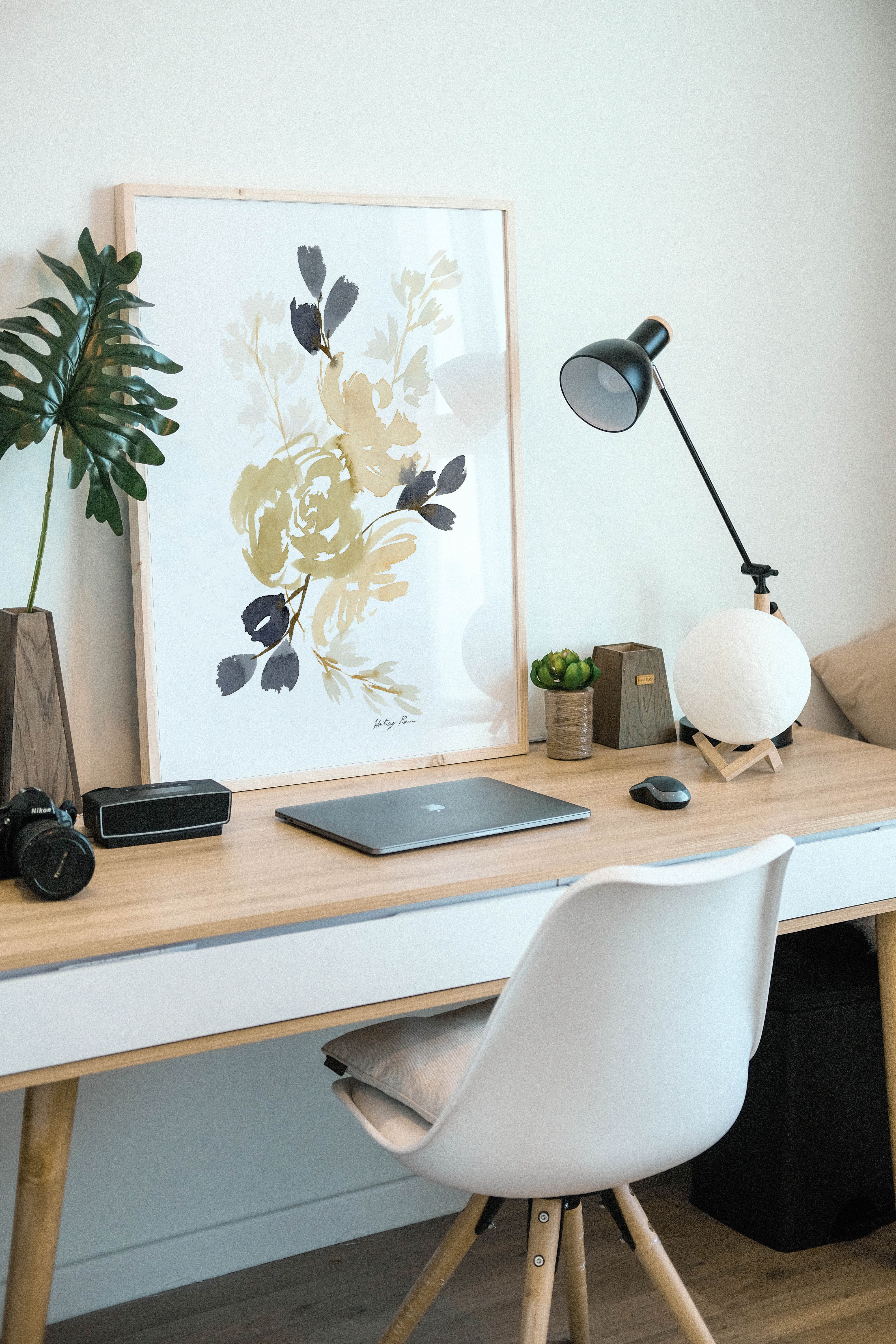 "Wintry Floral" Watercolor Art Print