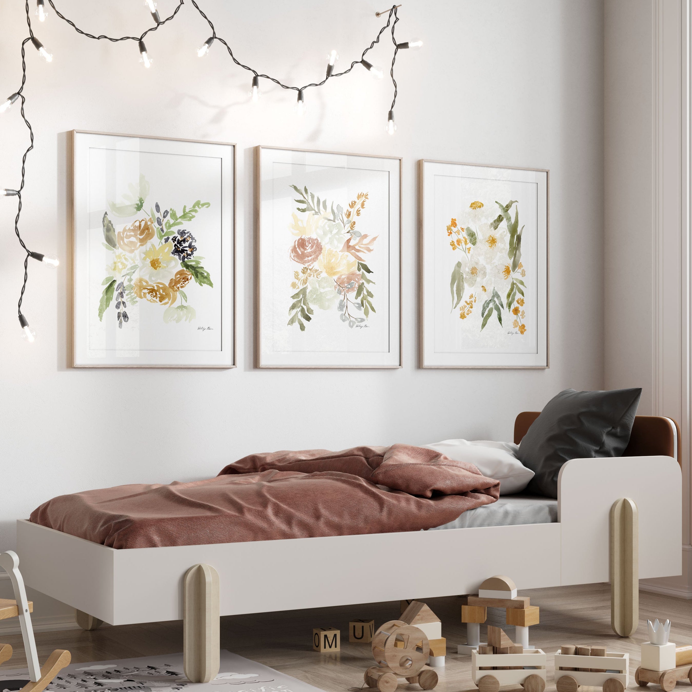 Set of 3 Autumn Flower Prints