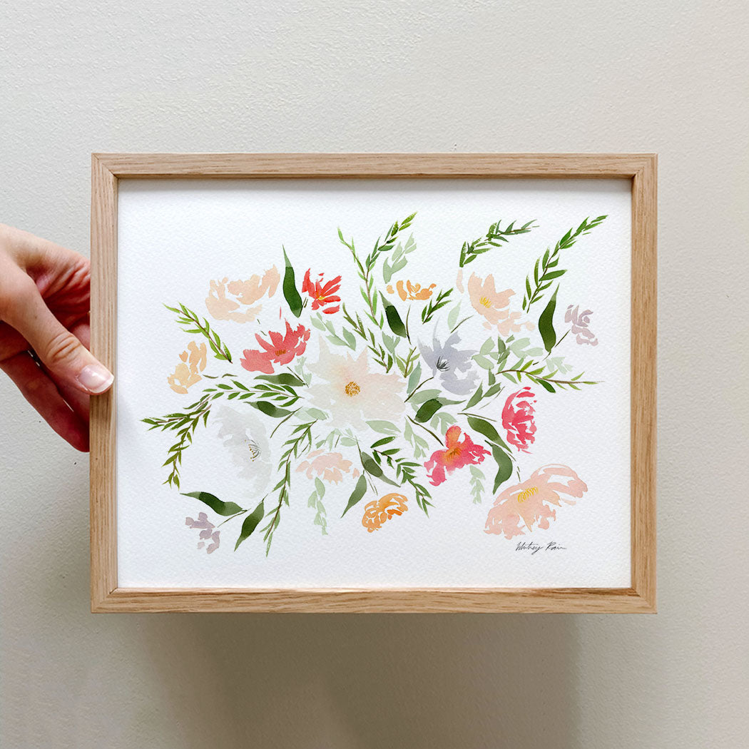 "Delicate Blooms" Watercolor Print