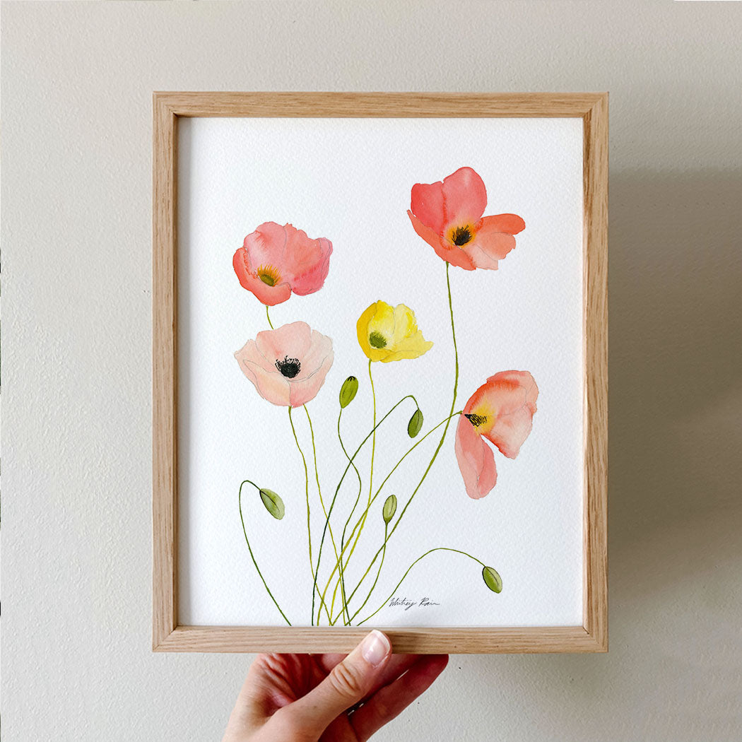 "Iceland Poppies" Floral Watercolor Print