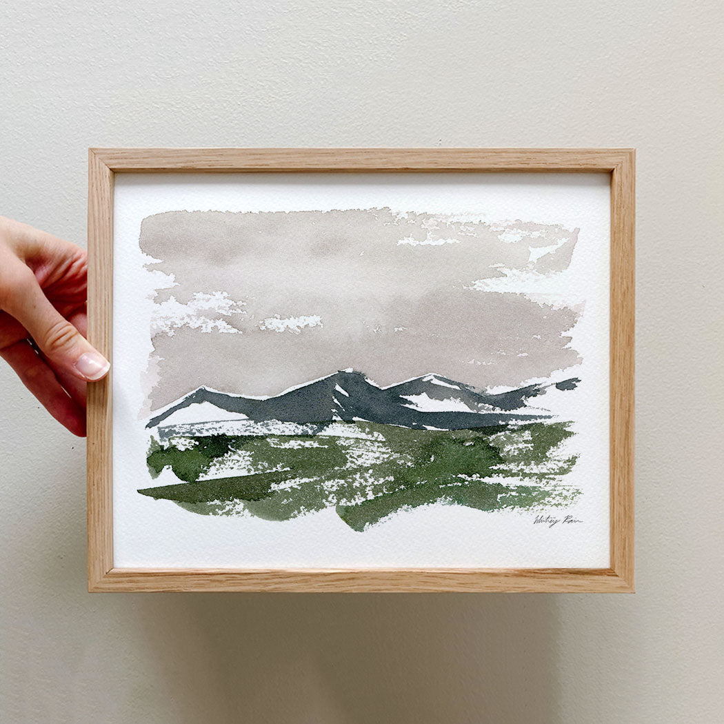 "Rocky Mountains" Watercolor Landscape Print